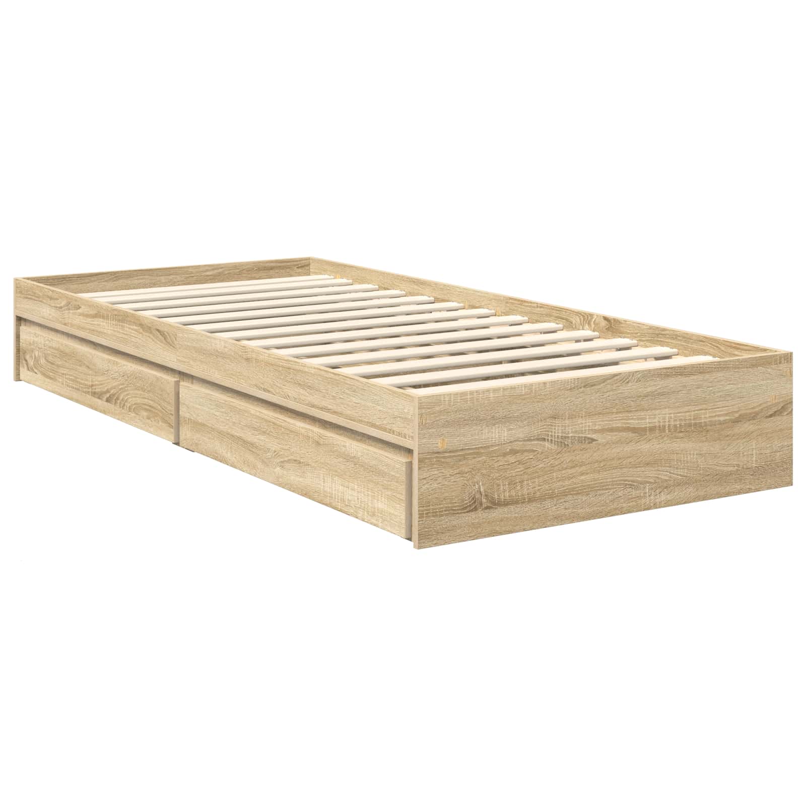 Krevet s od storage Sonoma hrast 90 x 200 cm Konstruirano drvo