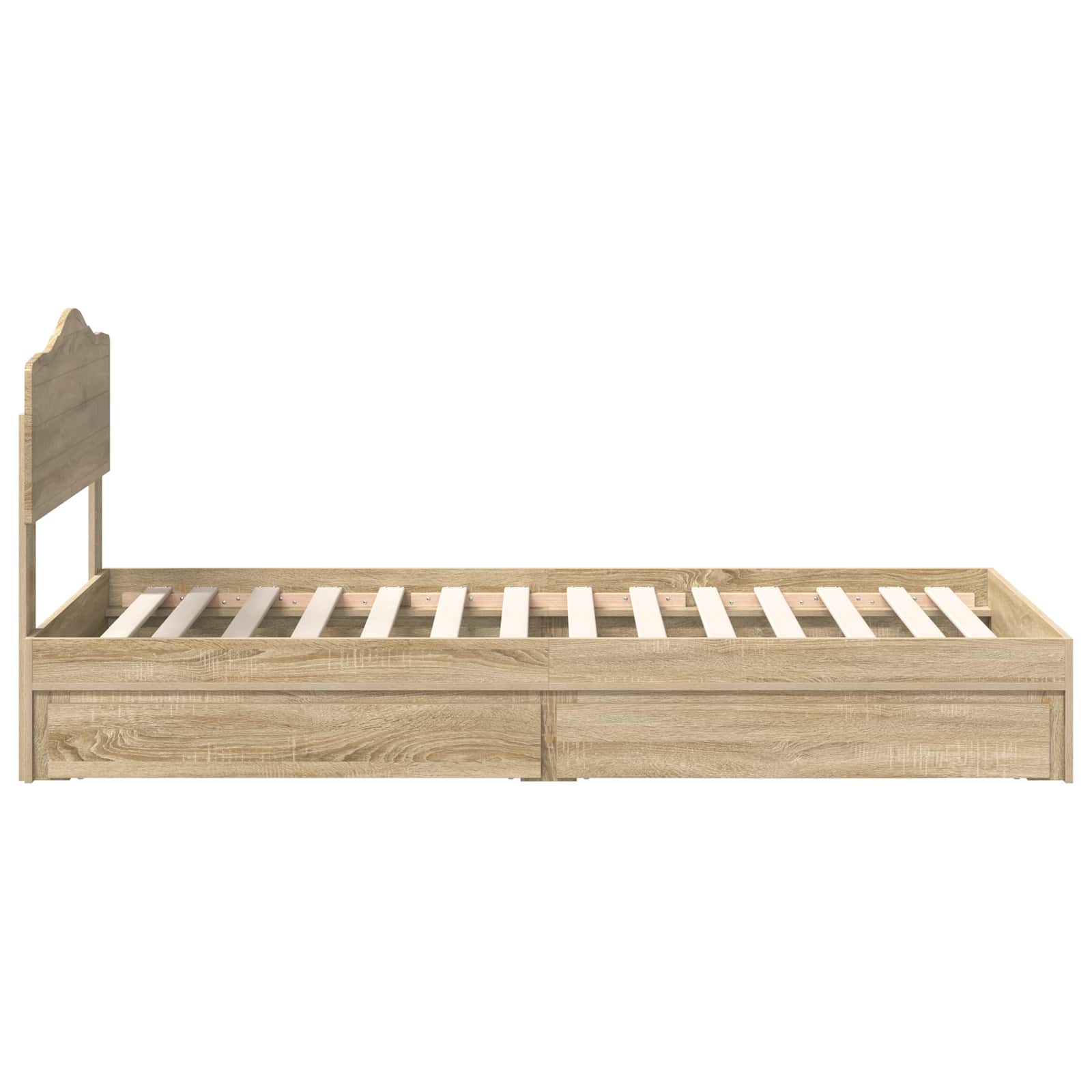 Krevet s od storage Sonoma hrast 90 x 190 cm Konstruirano drvo