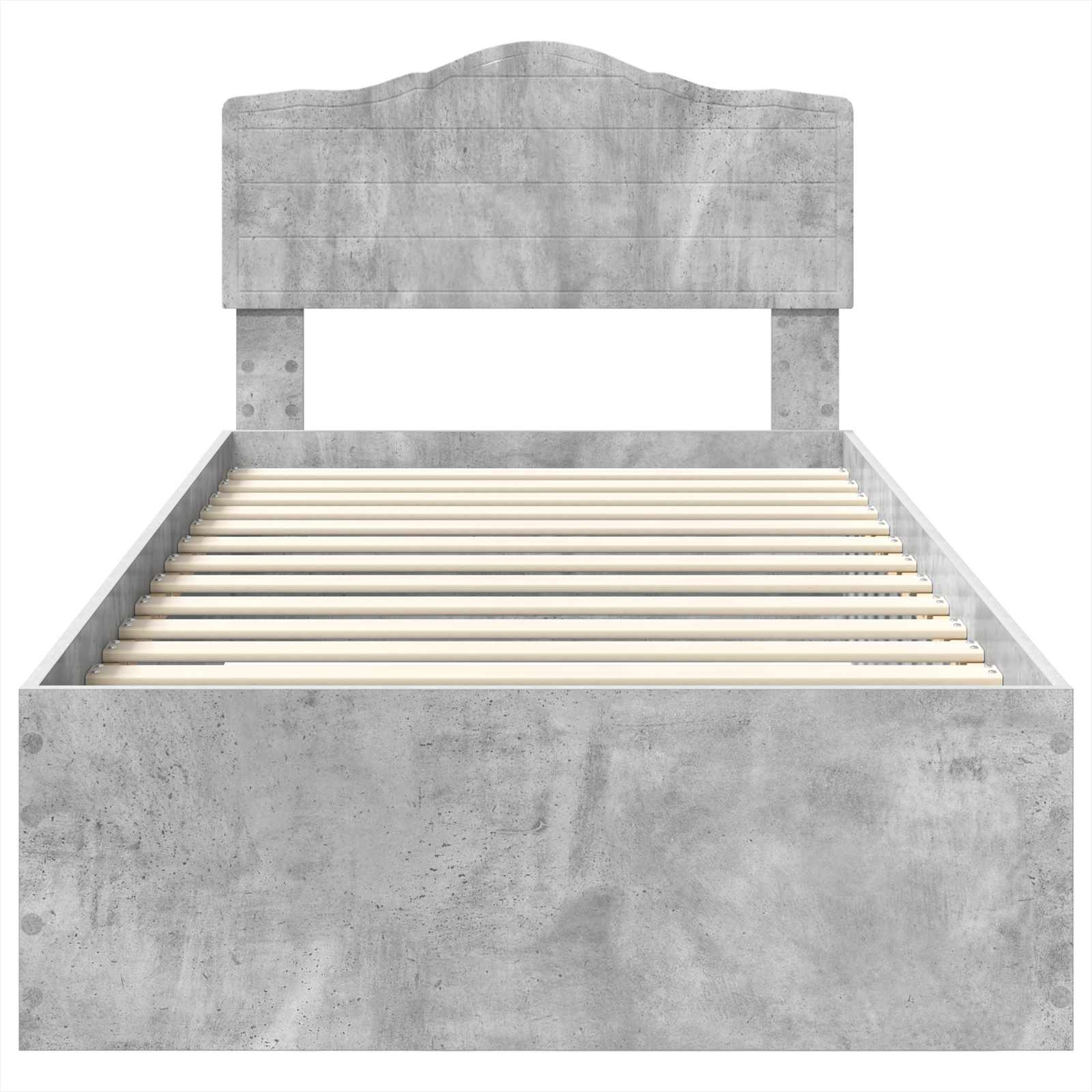 Krevetna konstrukcija s uzglavljem Betonski sivi 100 x 200 cm