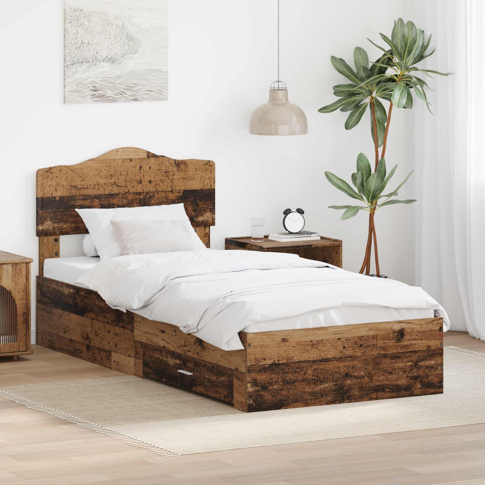 Krevetna konstrukcija Staro drvo 90 x 190 cm Konstruirano drvo