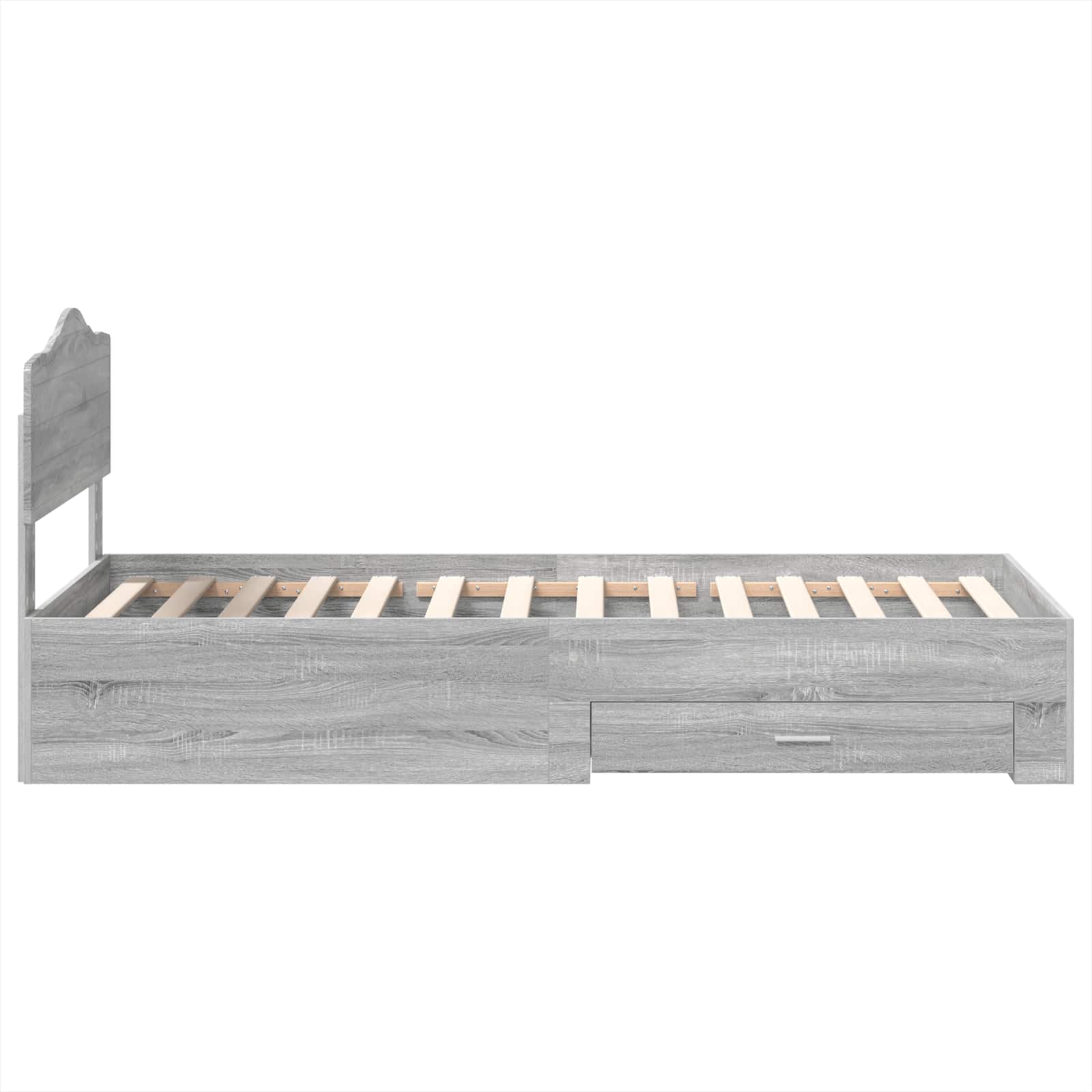 Krevetna konstrukcija Siva Sonoma 70 x 190 cm Konstruirano drvo
