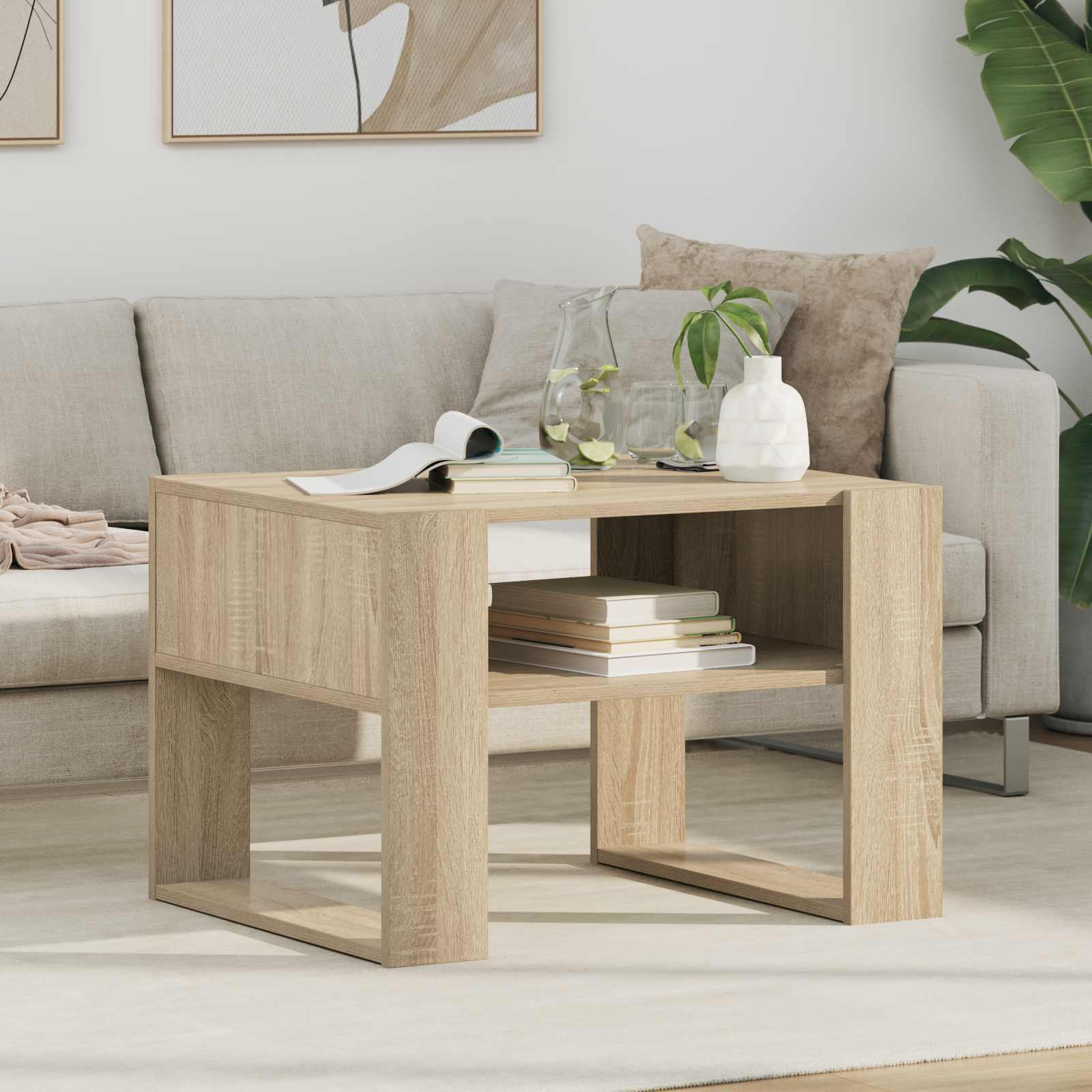 Kava Stol Sonoma hrast 66 x 53 x 45 cm Konstruirano drvo