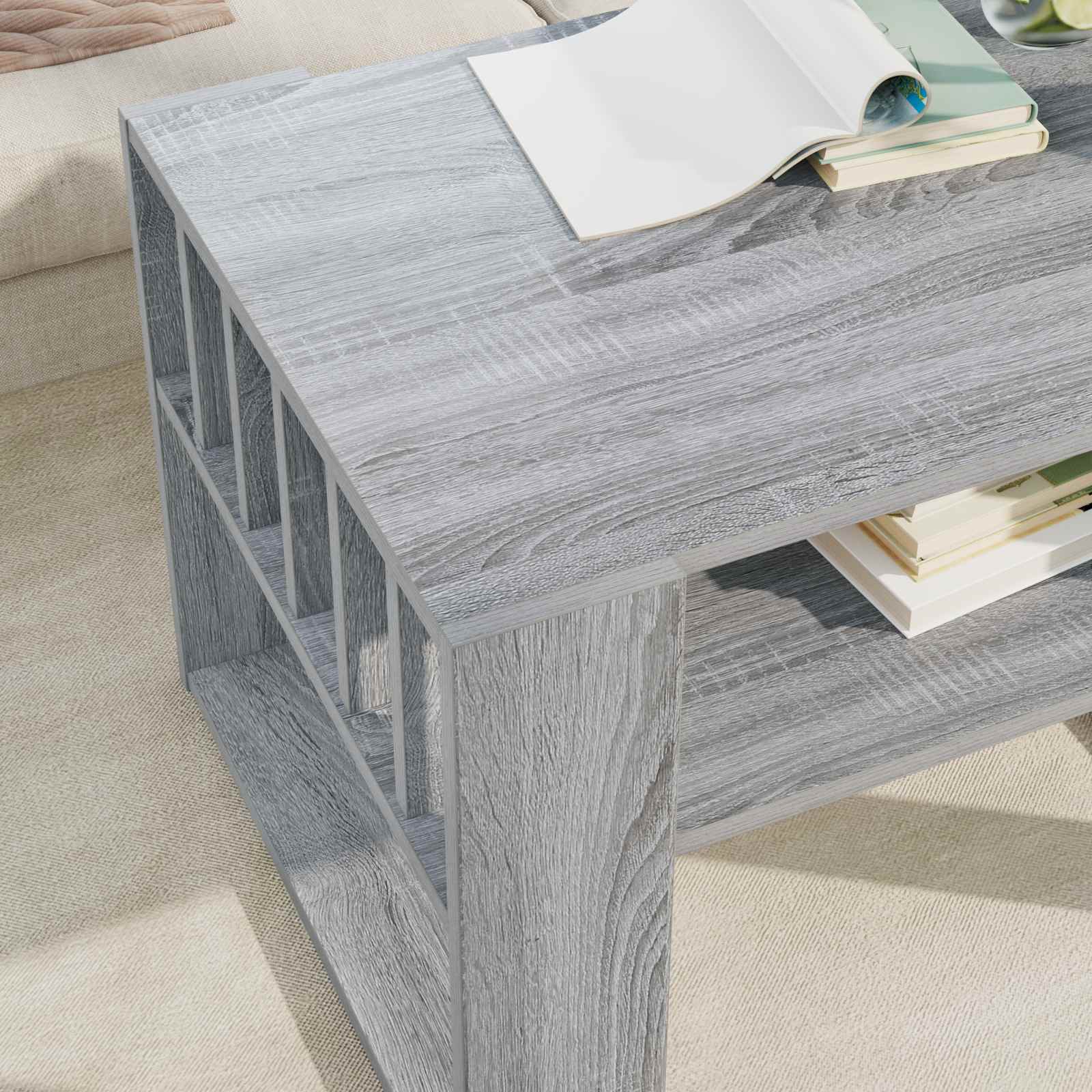 Kava Stol Siva Sonoma 66 x 49,5 x 45 cm Konstruirano drvo