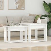Set stolića za kavu 2 pcs Bijelo Konstruirano drvo