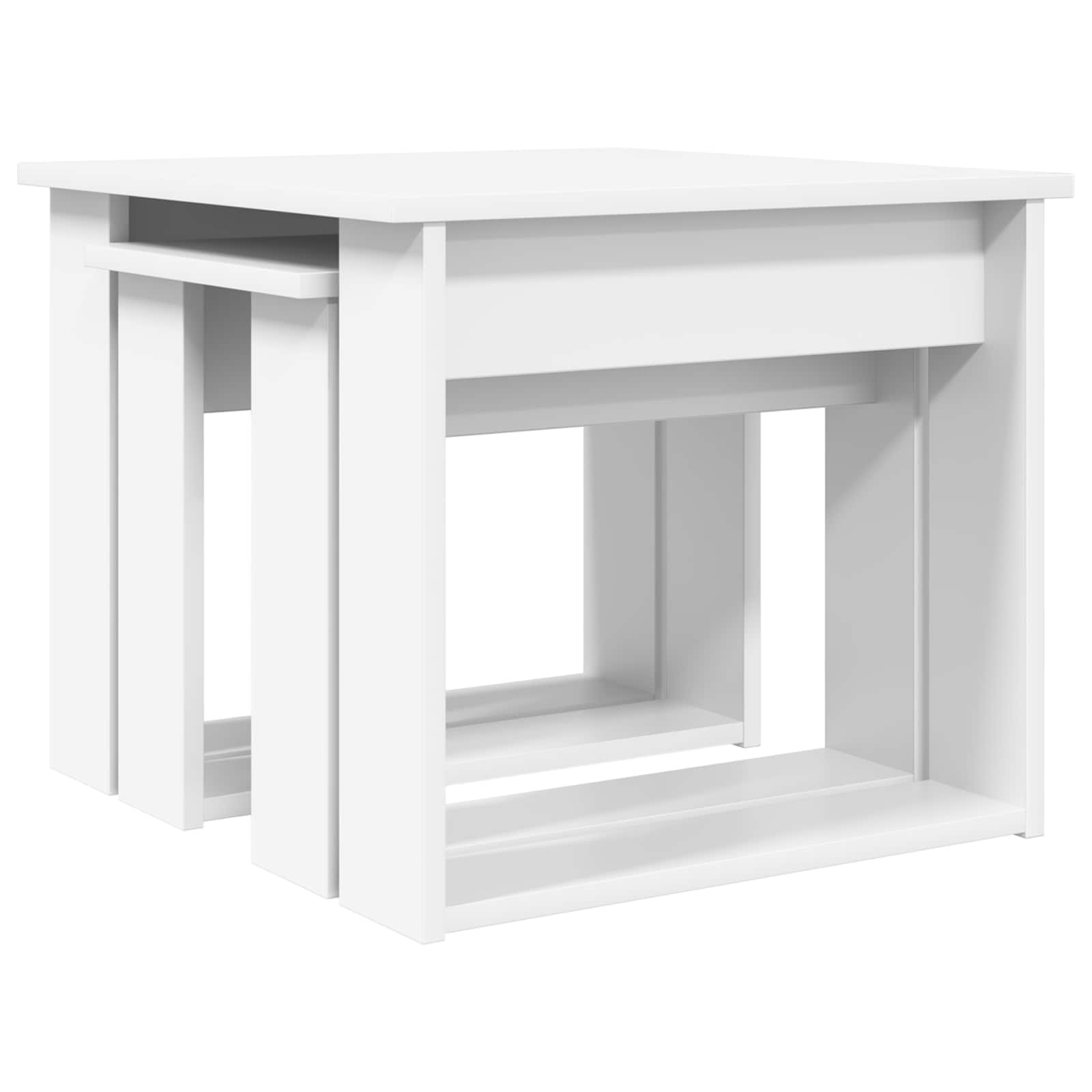 Set stolića za kavu 2 pcs Bijelo Konstruirano drvo