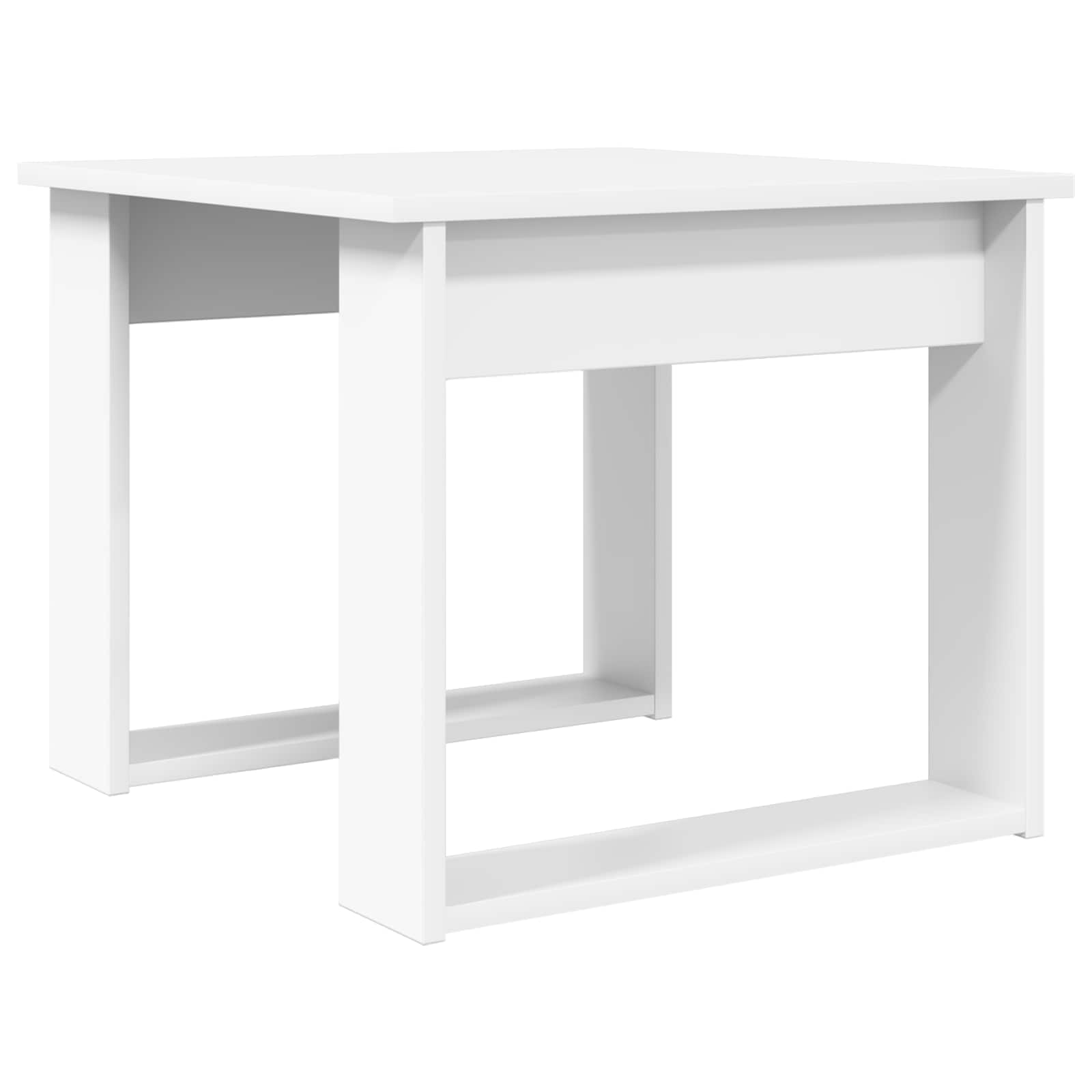 Set stolića za kavu 2 pcs Bijelo Konstruirano drvo