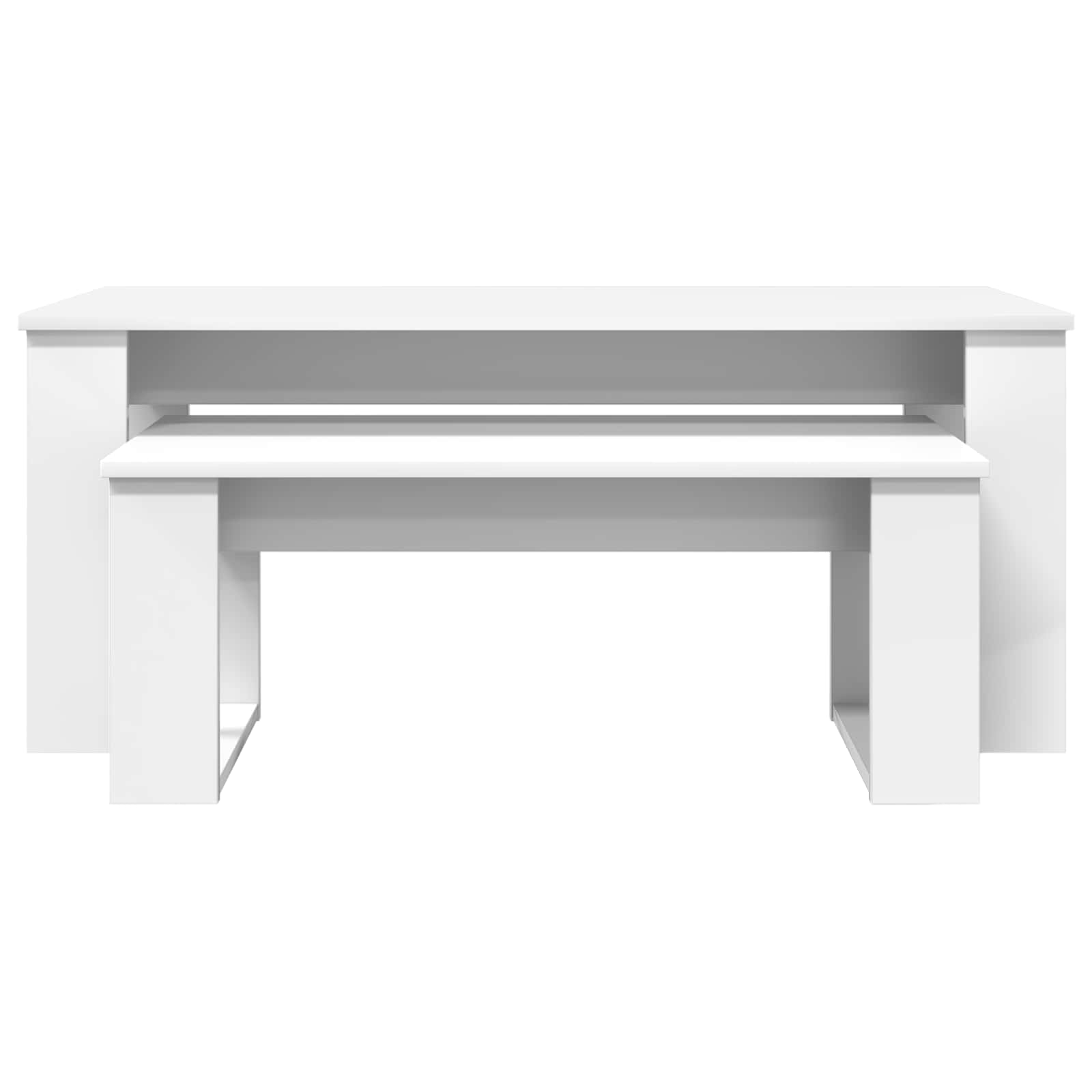 Set stolića za kavu 2 pcs Bijelo Konstruirano drvo
