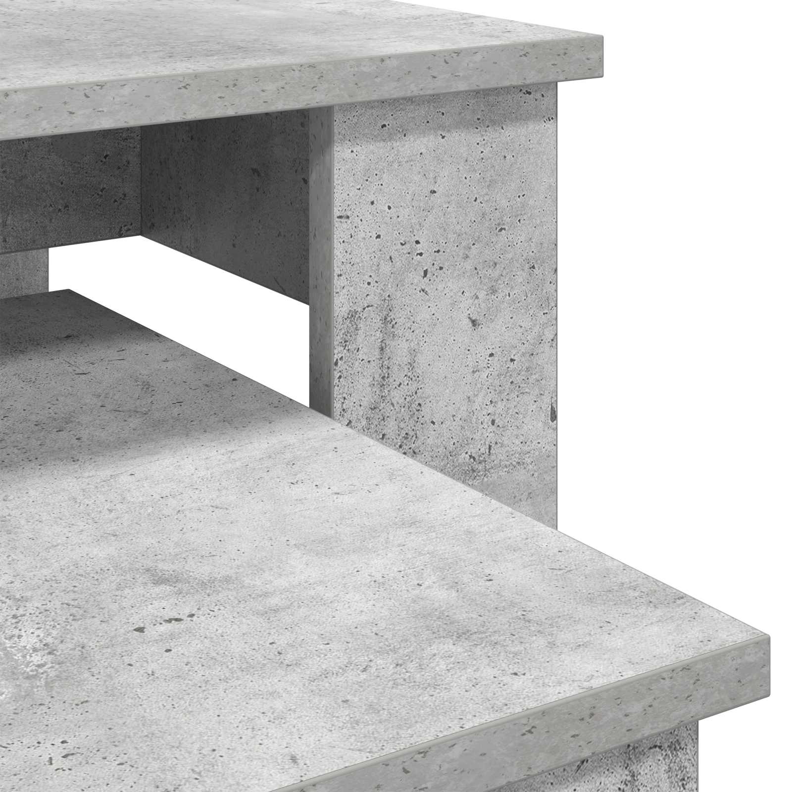 Set stolića za kavu 2 pcs Betonski sivi Konstruirano drvo
