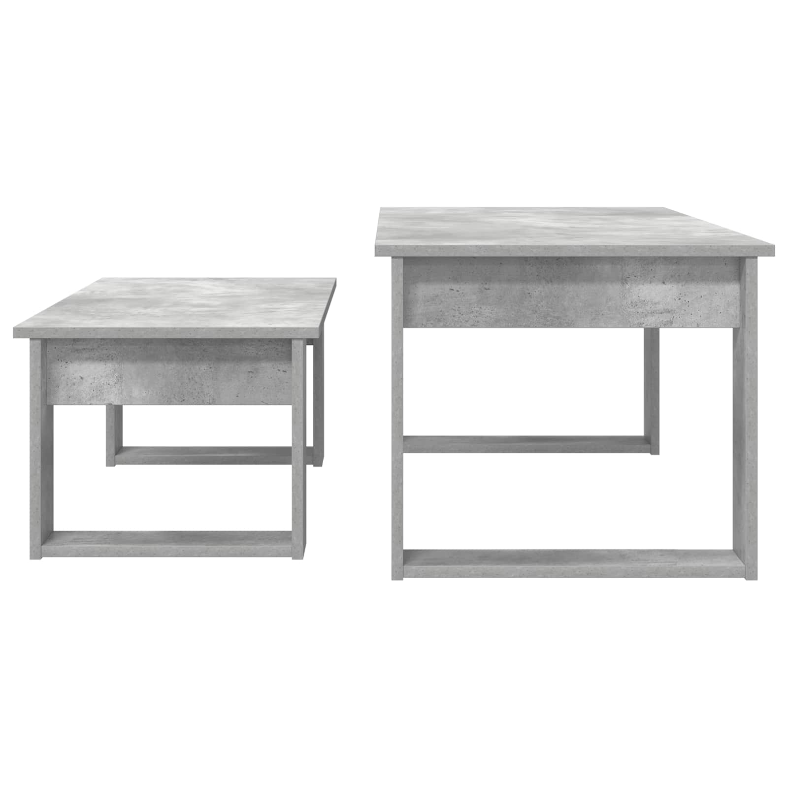 Set stolića za kavu 2 pcs Betonski sivi Konstruirano drvo