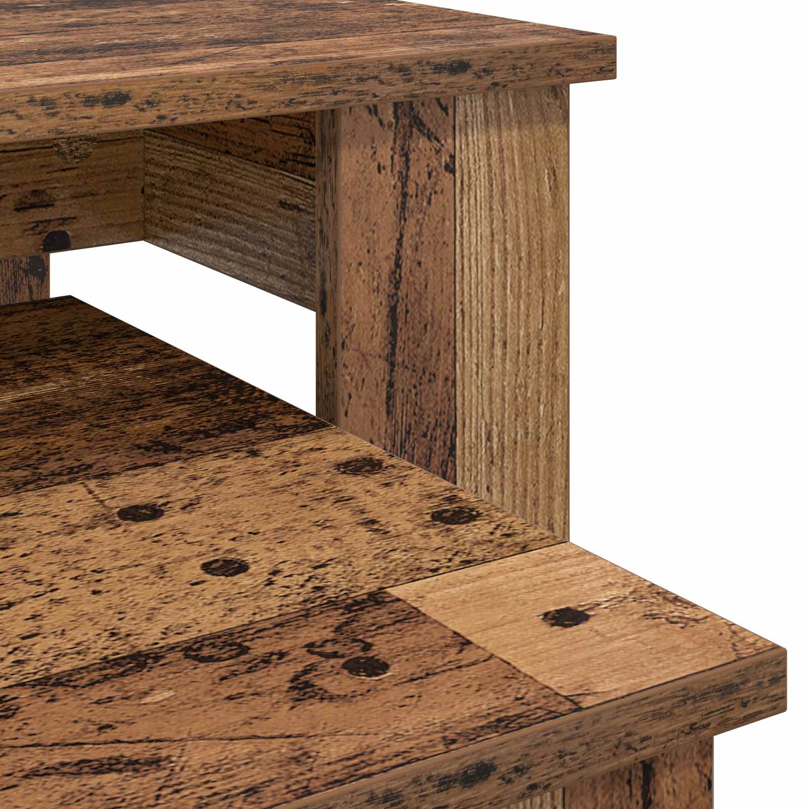 Set stolića za kavu 2 pcs Staro drvo Konstruirano drvo