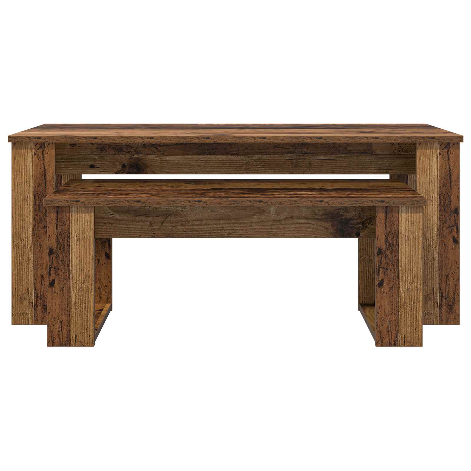 Set stolića za kavu 2 pcs Staro drvo Konstruirano drvo