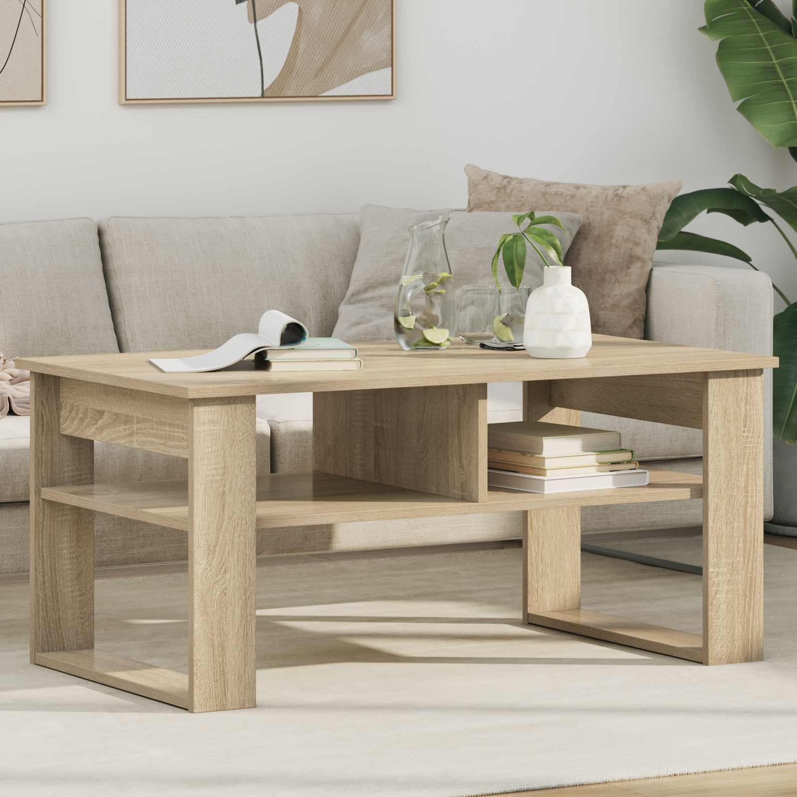 Kava Stol Sonoma hrast 96 x 54 x 44 cm Konstruirano drvo