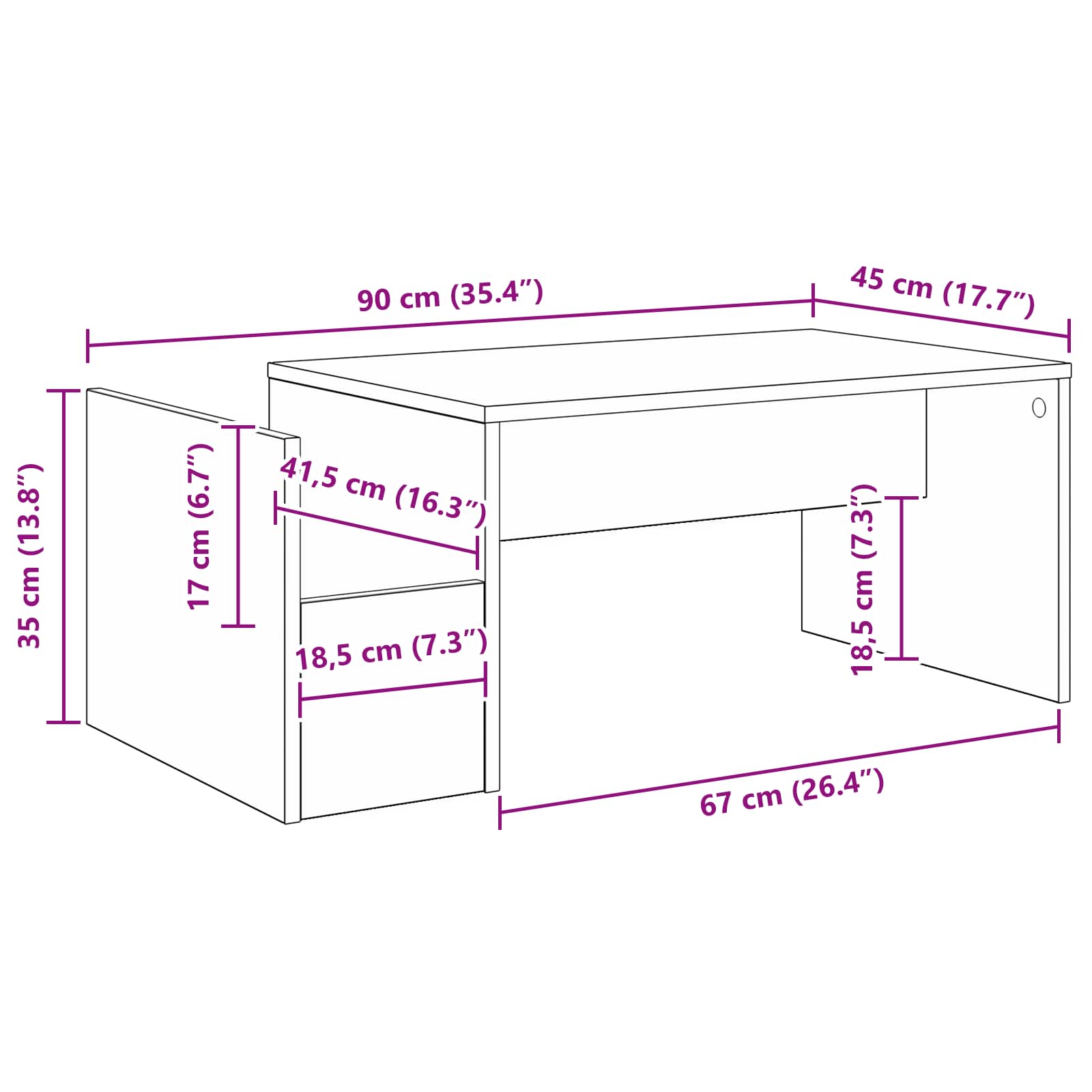 Kava Stol Staro drvo 90 x 45 x 35 cm Konstruirano drvo
