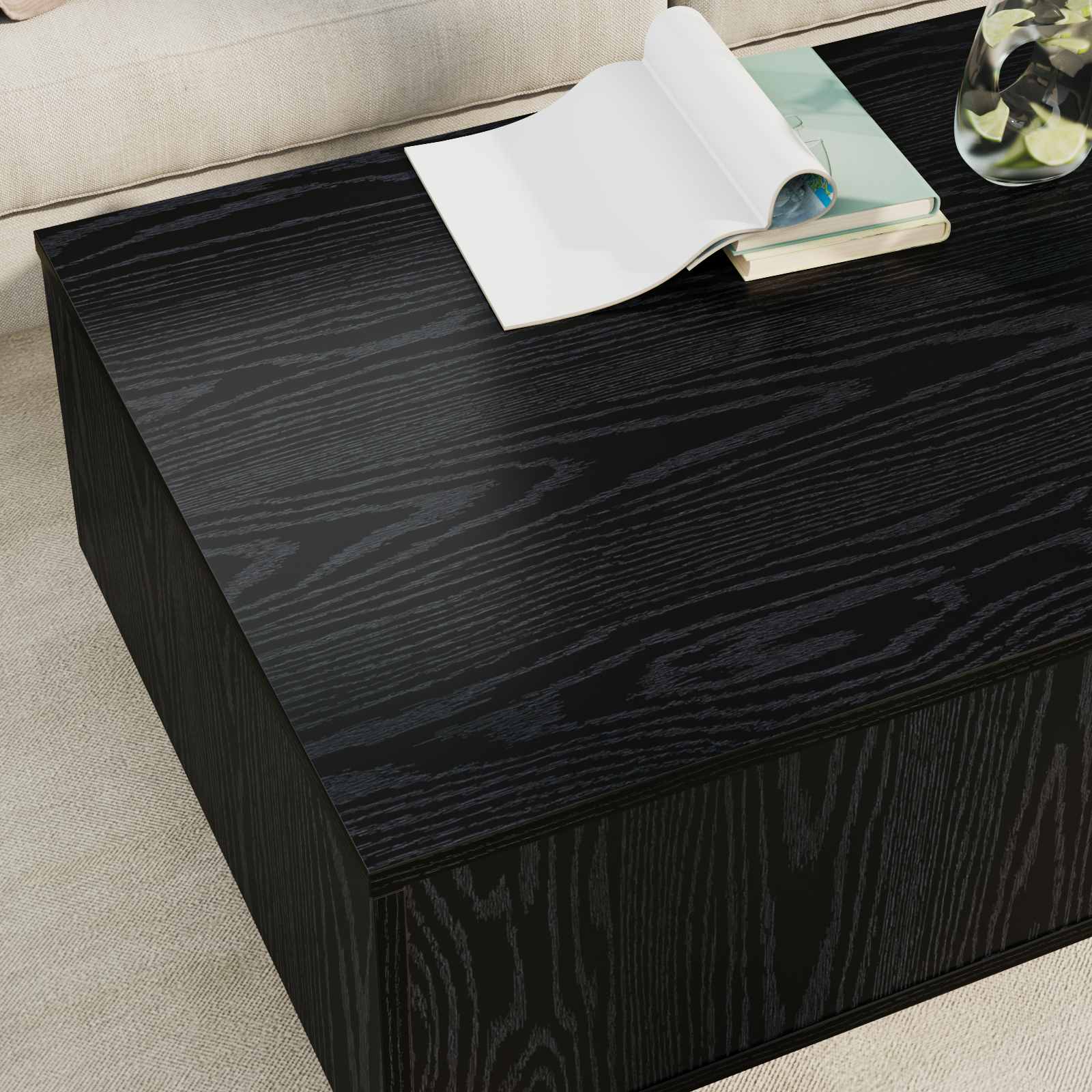 Kava Stol Crni hrast 95 x 55 x 31 cm Konstruirano drvo