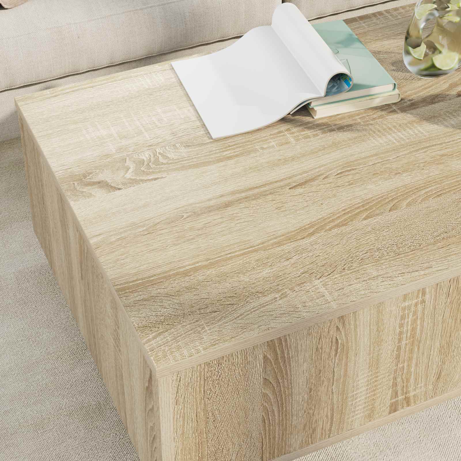 Kava Stol Sonoma hrast 95 x 55 x 31 cm Konstruirano drvo