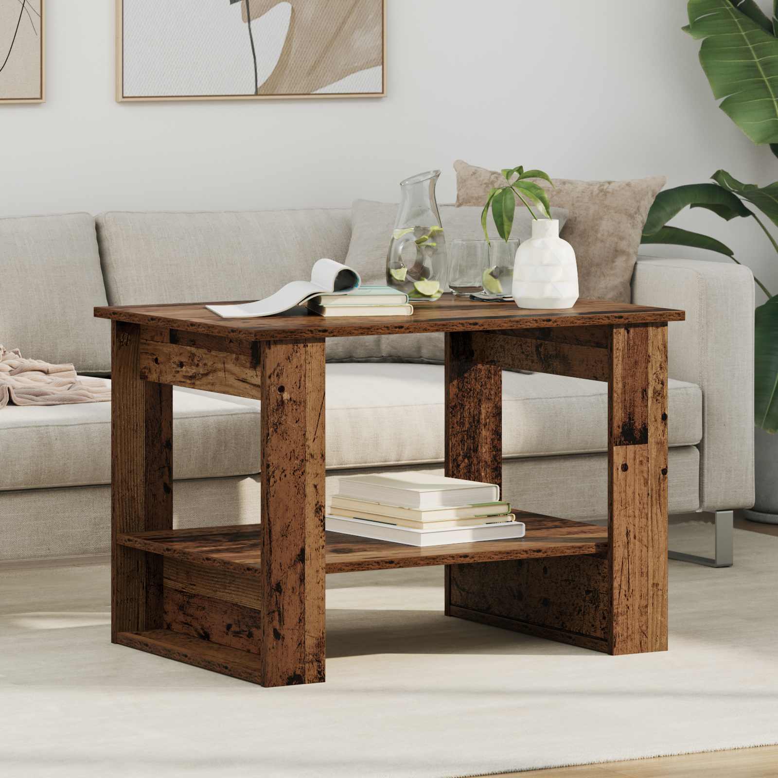 Kava Stol Staro drvo 72 x 50 x 50 cm Konstruirano drvo