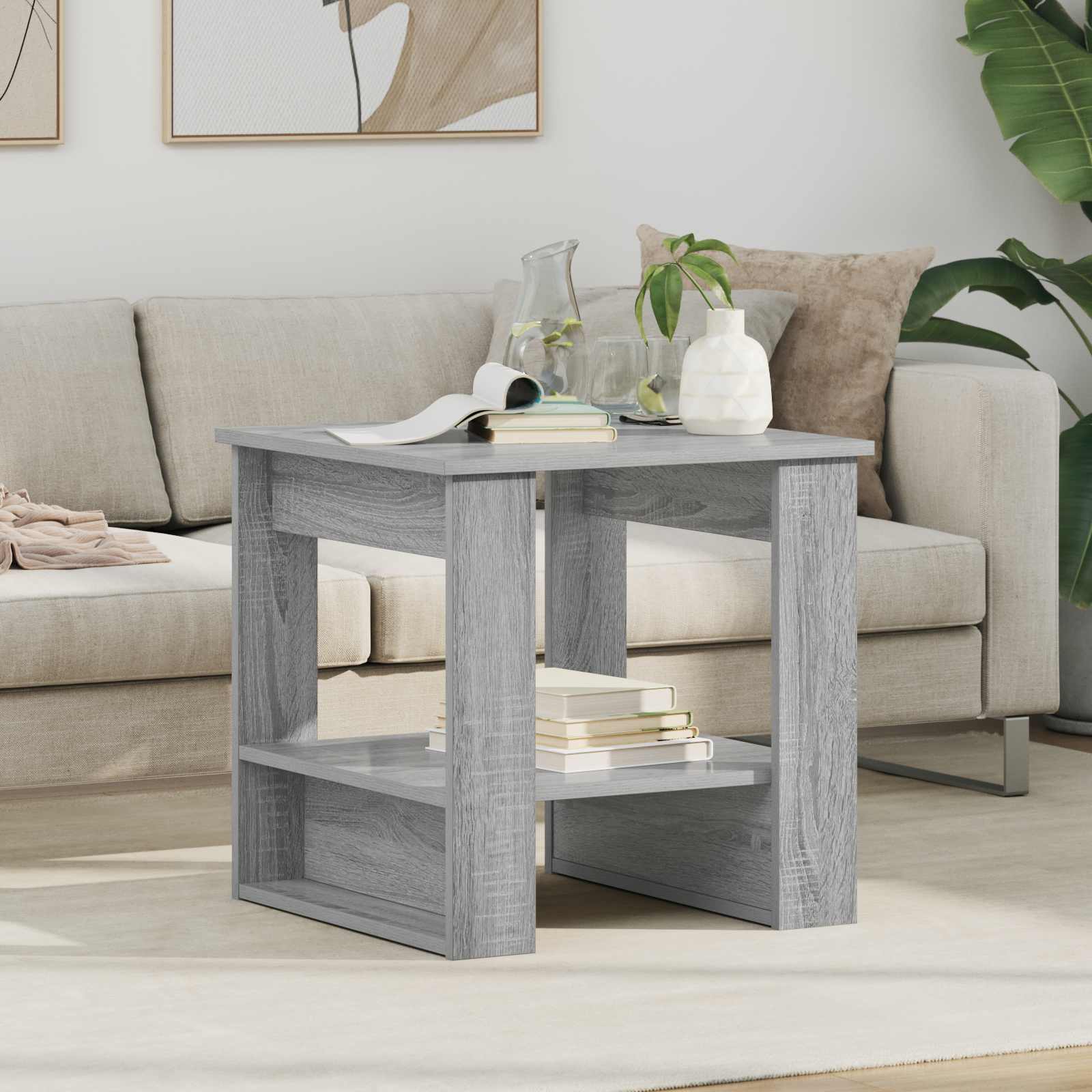Kava Stol Siva Sonoma 51 x 50 x 50 cm Konstruirano drvo
