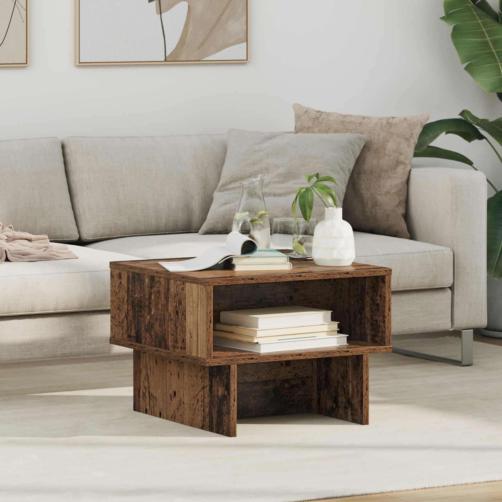 Kava Stol Staro drvo 48 x 46 x 35 cm Konstruirano drvo