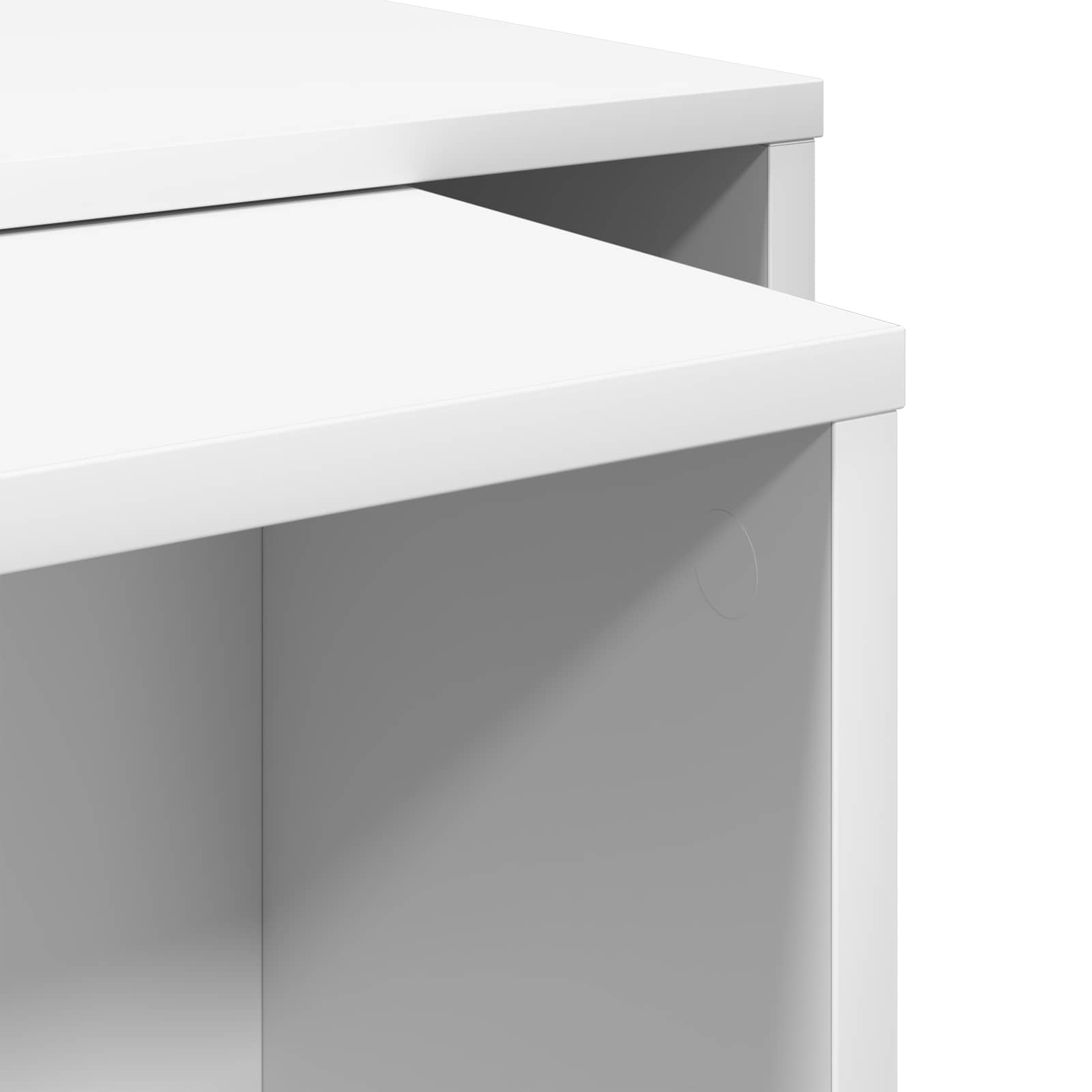 Set stolića za kavu 2 pcs Bijelo Konstruirano drvo
