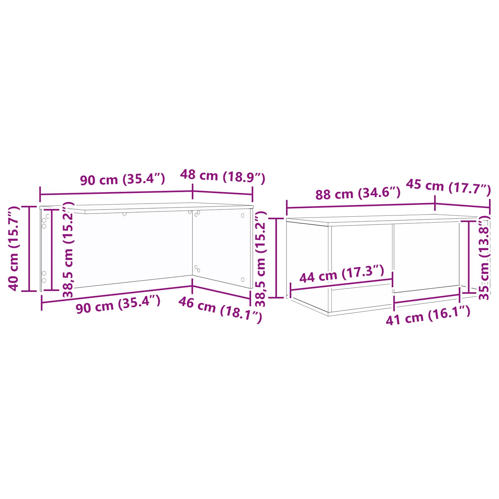 Set stolića za kavu 2 pcs Sonoma hrast Konstruirano drvo