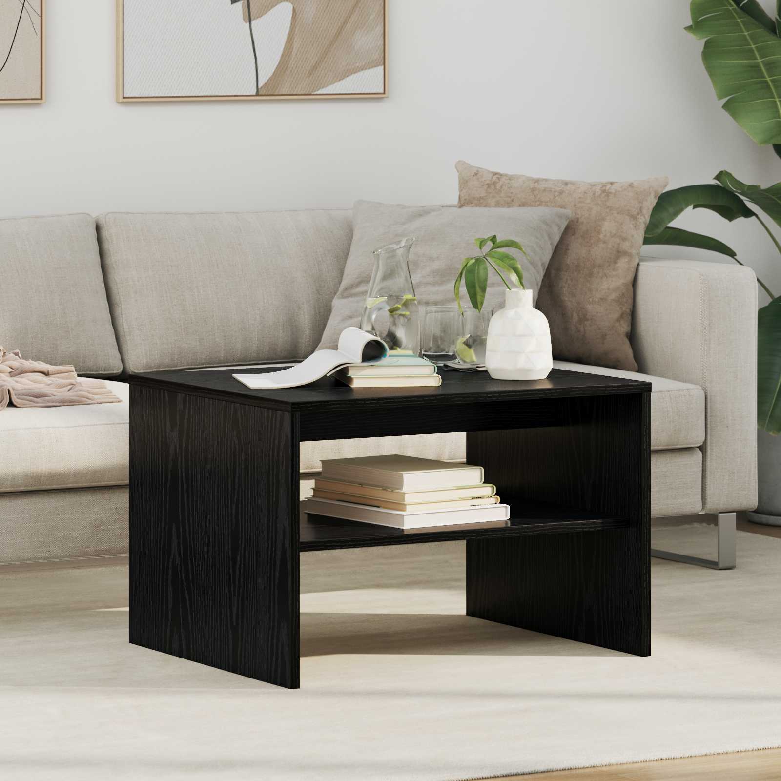 Kava Stol Crni hrast 60 x 50 x 40 cm Konstruirano drvo