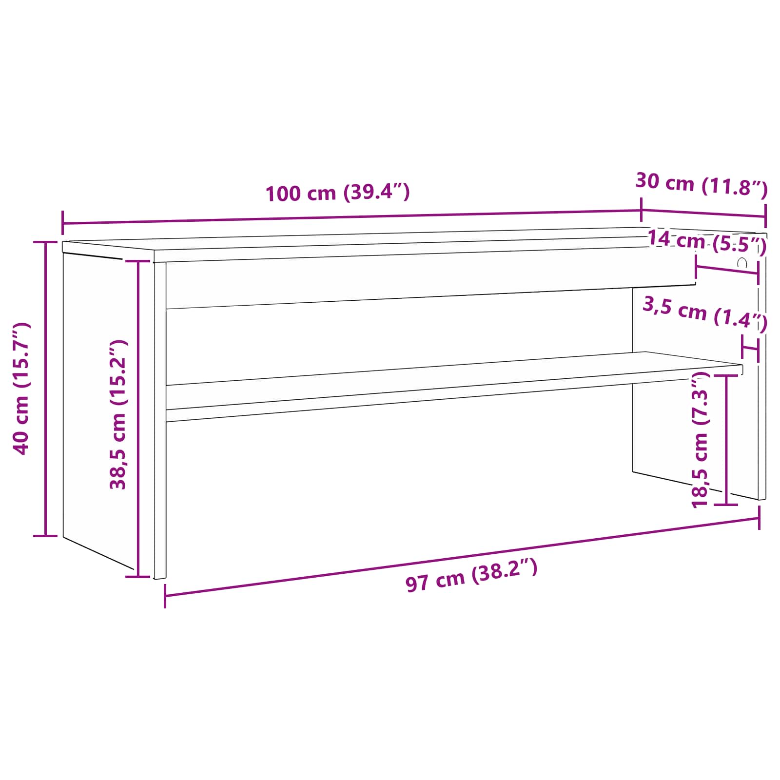 TV ormar Sonoma hrast 100 x 30 x 40 cm Konstruirano drvo