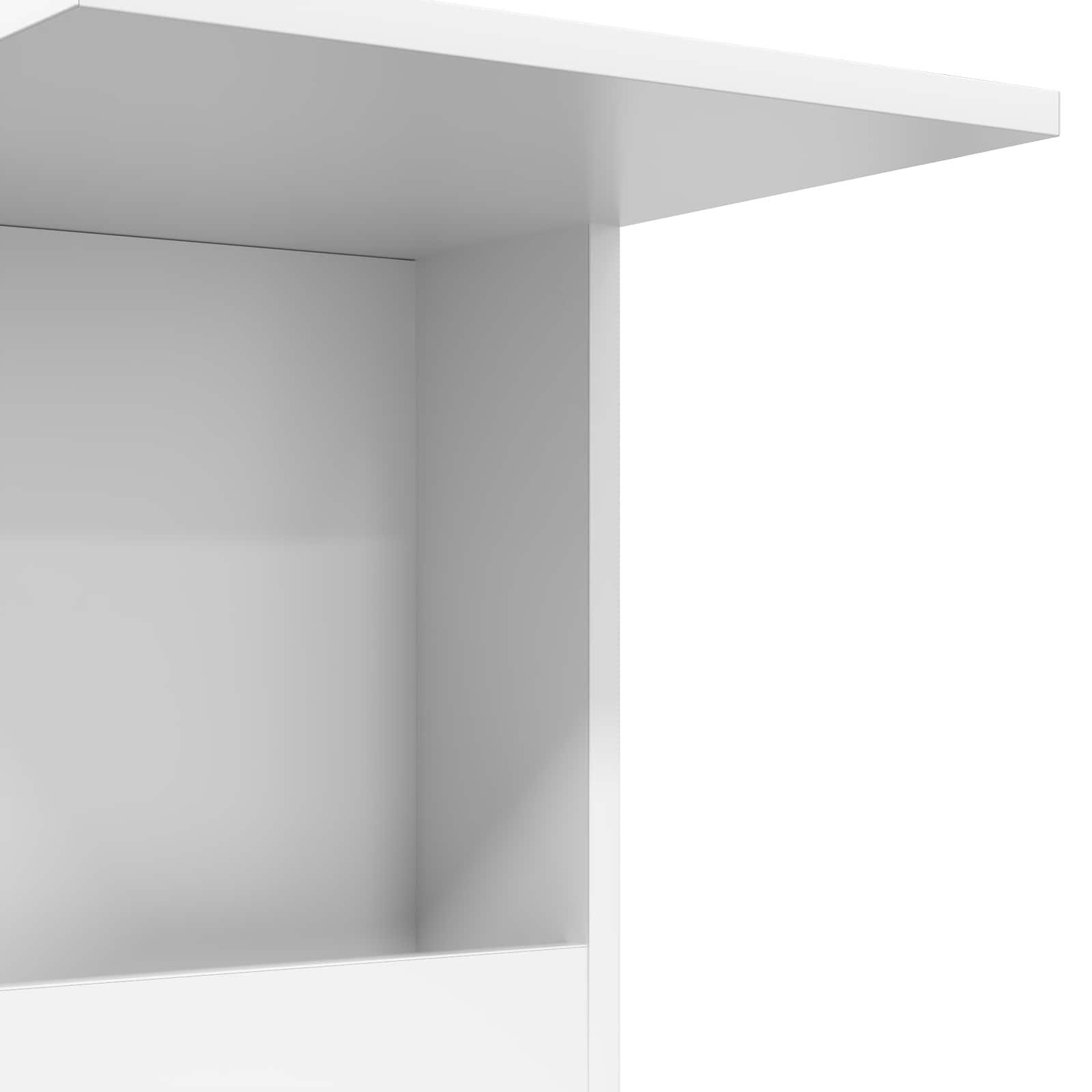 Bocni stol s kotačem Bijelo 40 x 35 x 60 cm Konstruirano drvo