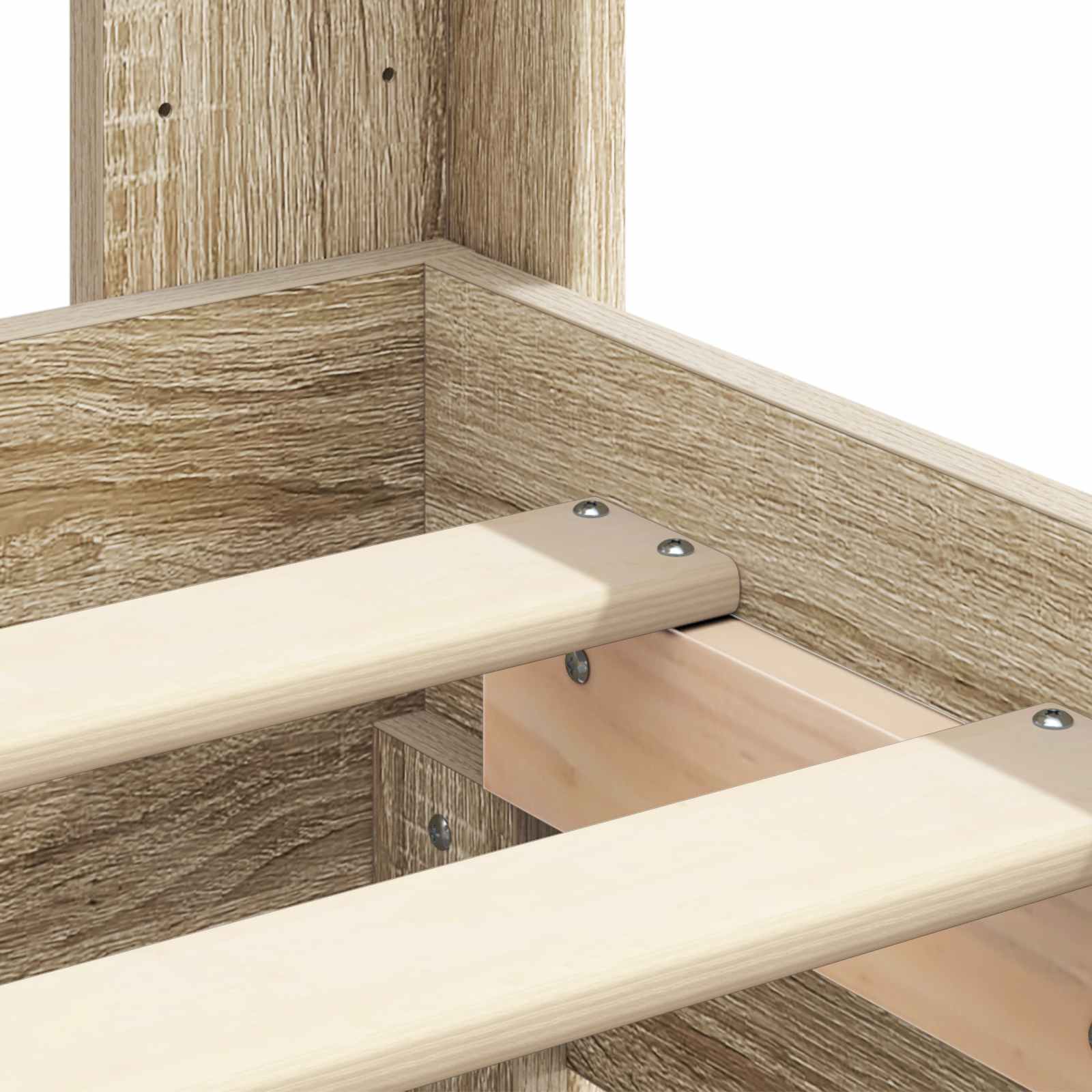 Krevetna konstrukcija s pohranom i uzglavljem 3 pcs