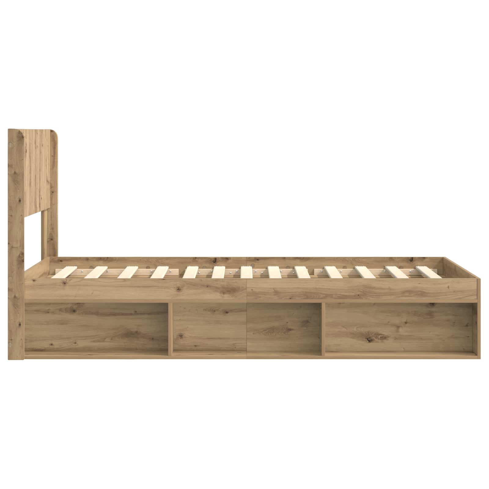 Krevetna konstrukcija s pohranom i uzglavljem Hrast artisan
