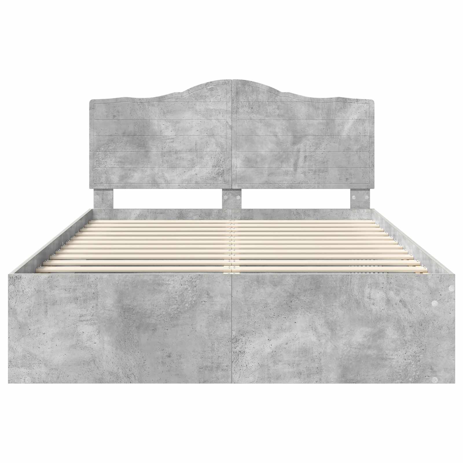 Krevetna konstrukcija Beton 140 x 200 cm Čvrsto borovo drvo