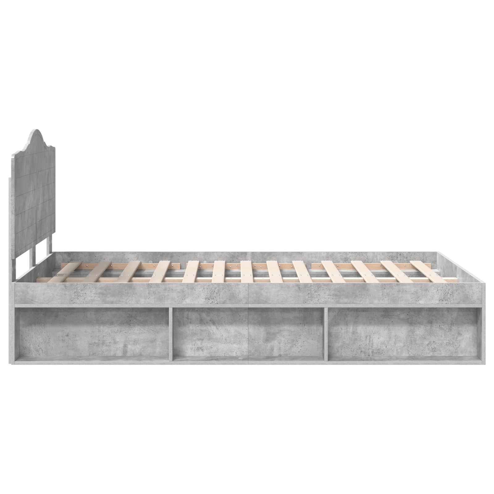 Krevetna konstrukcija Beton 120 x 200 cm Čvrsto borovo drvo
