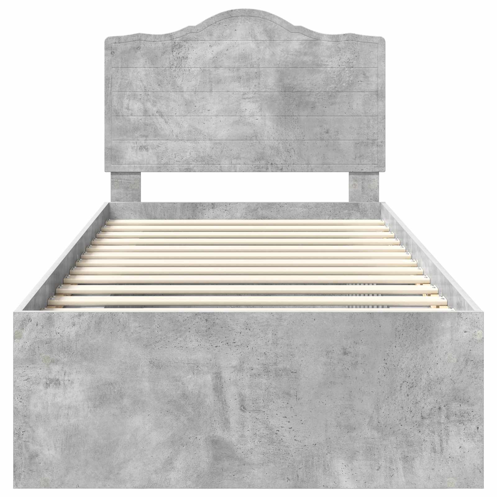 Krevetna konstrukcija s uzglavljem Betonska siva 100 x 200 cm