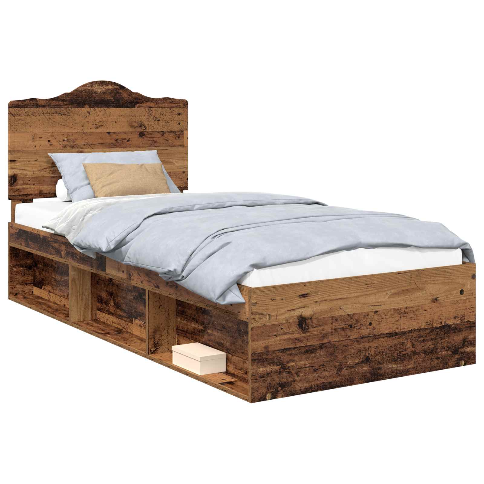 Krevetna konstrukcija Staro drvo 75 x 190 cm Čvrsto borovo drvo