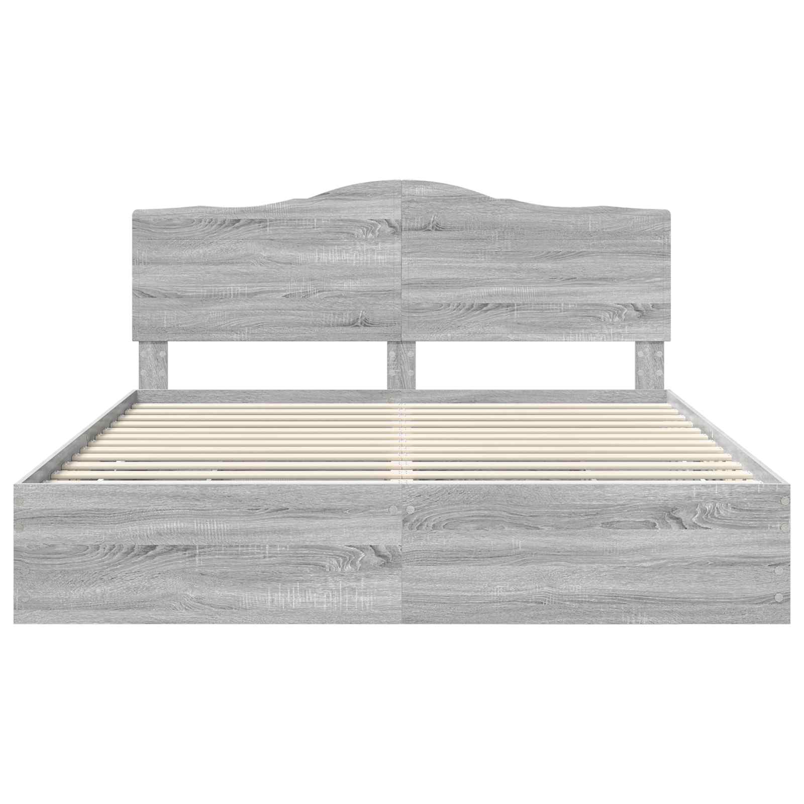 Krevetna konstrukcija Siva sonoma 200 x 200 cm Inženjersko Drvo