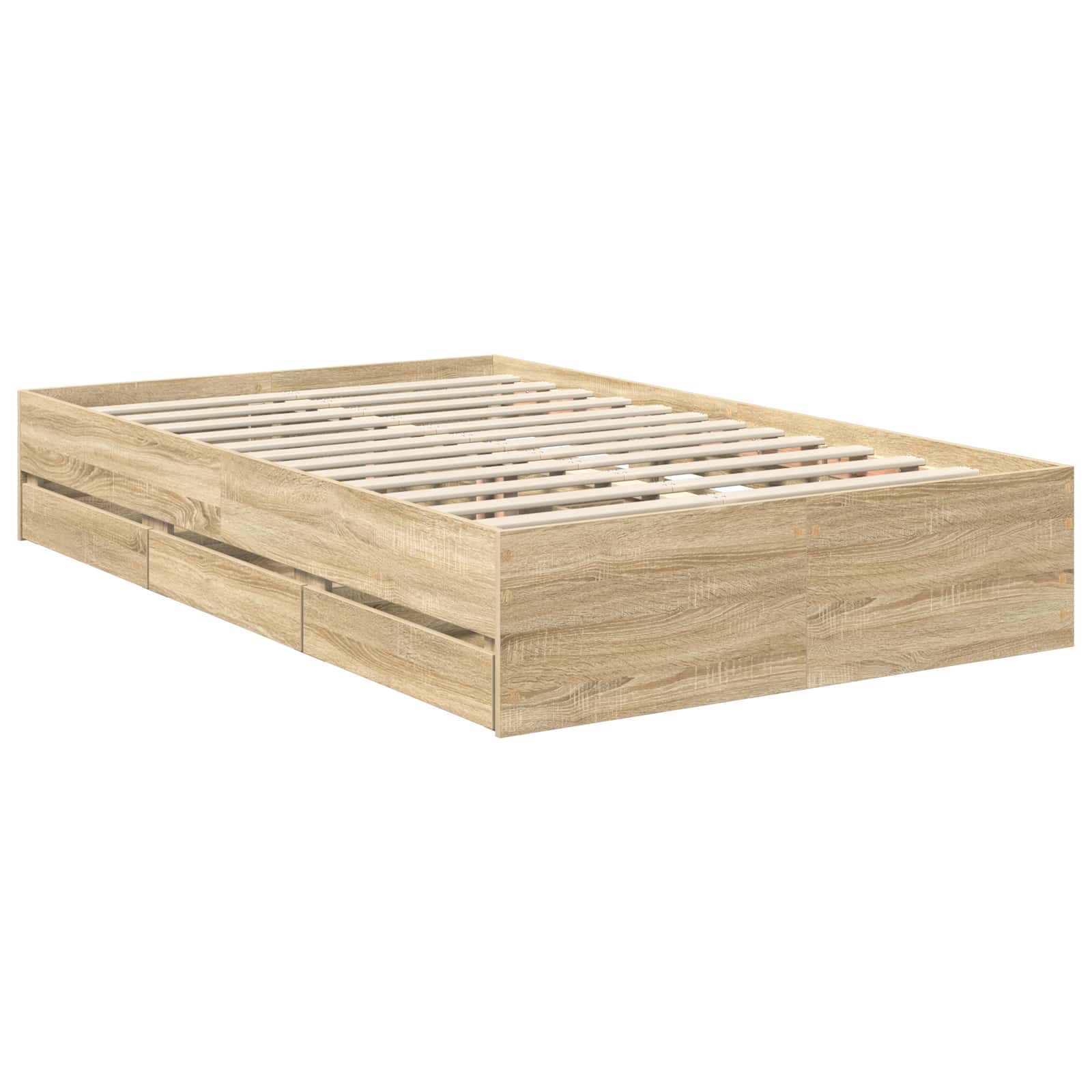 Krevetna konstrukcija s ladicama Sonoma hrast 120 x 200 cm