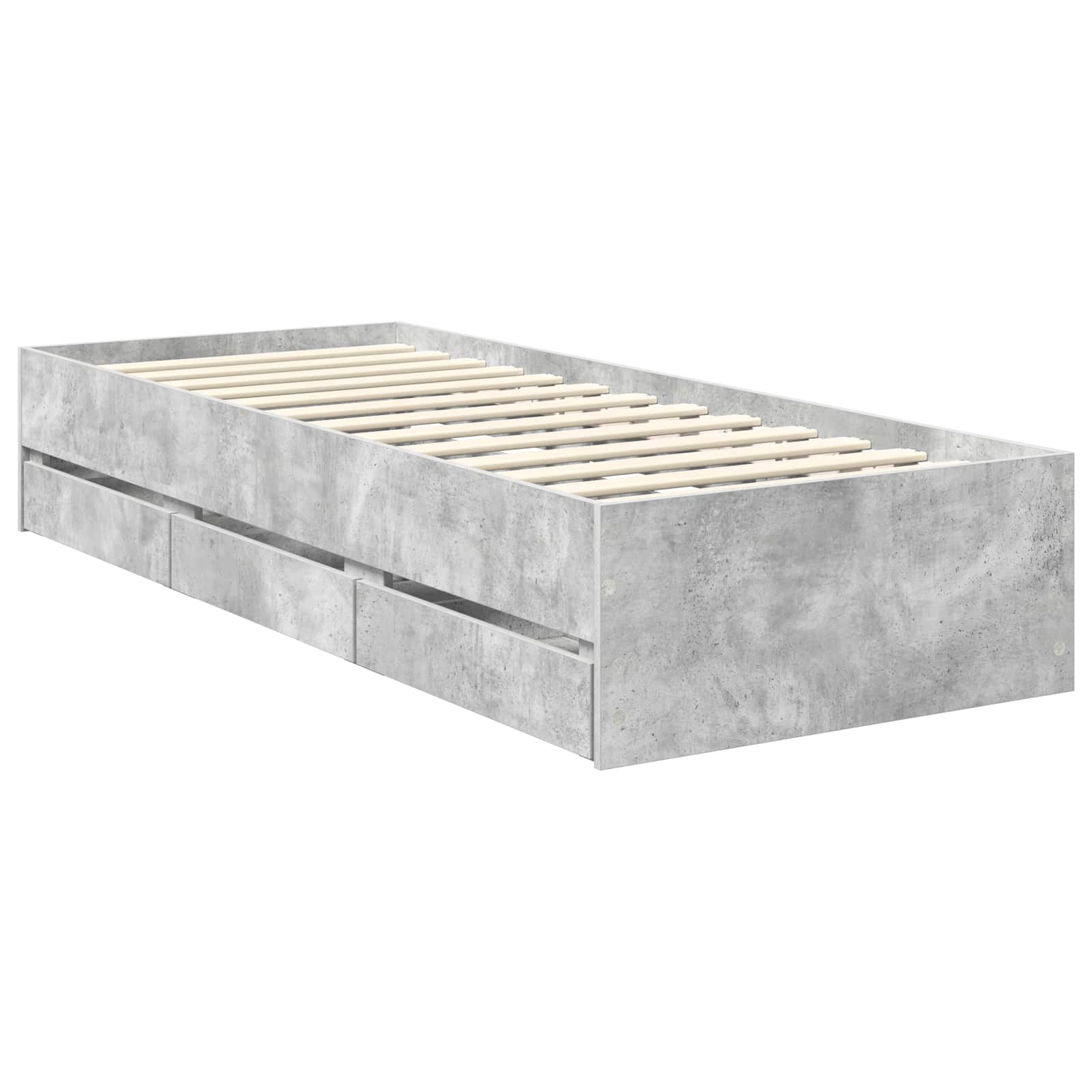 Krevetna konstrukcija s ladicama Betonsko Siva 75 x 190 cm