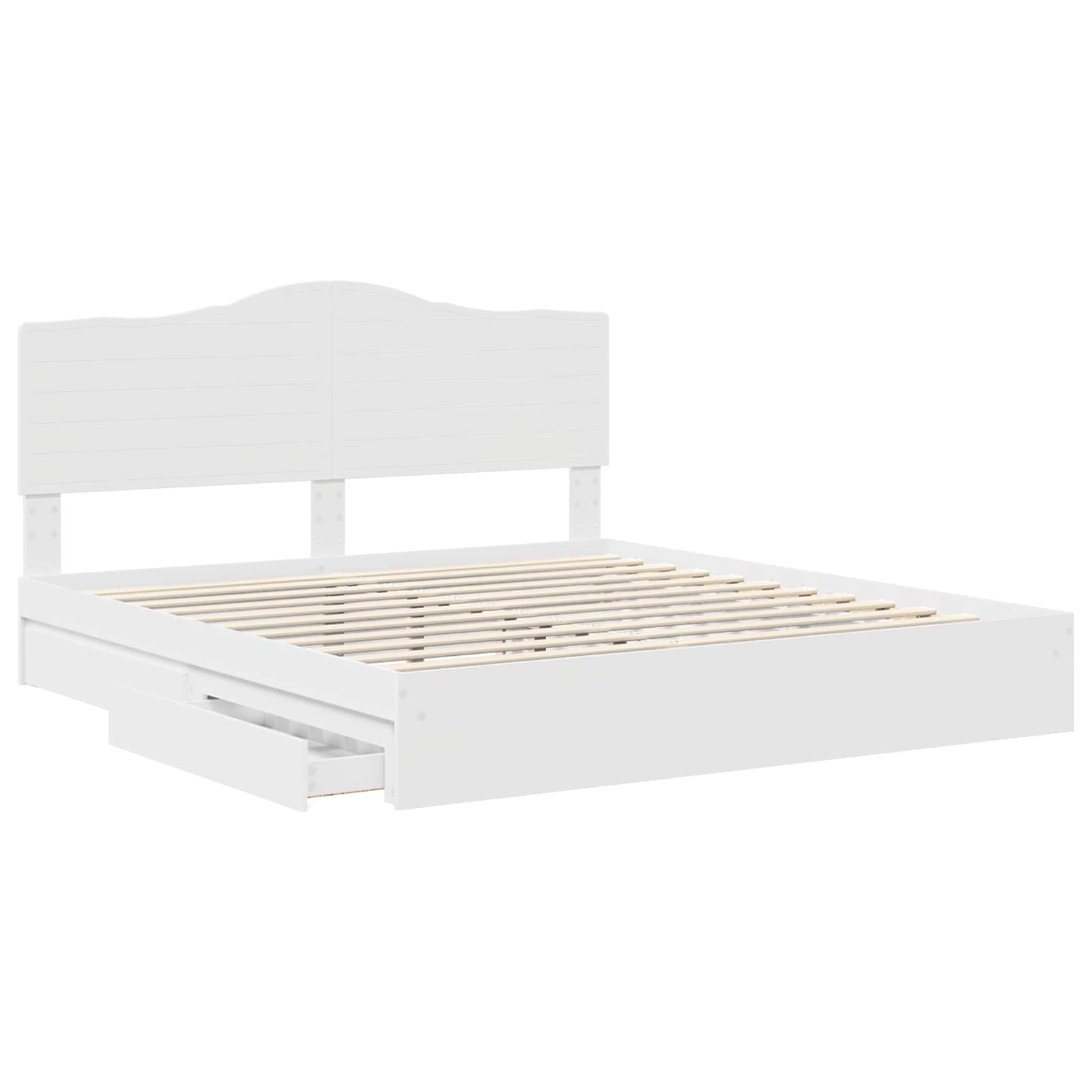 Krevet s od storage Bijelo 180 x 200 cm Konstruirano drvo