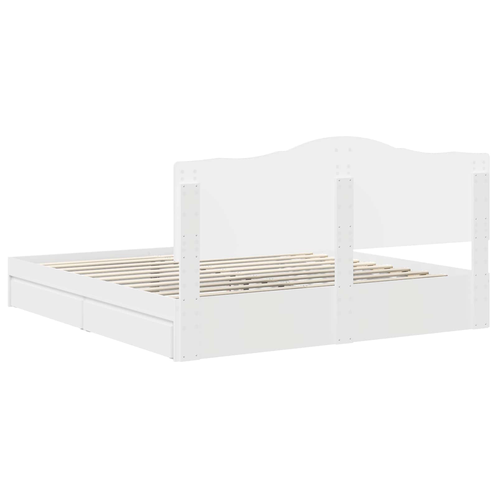 Krevet s od storage Bijelo 180 x 200 cm Konstruirano drvo