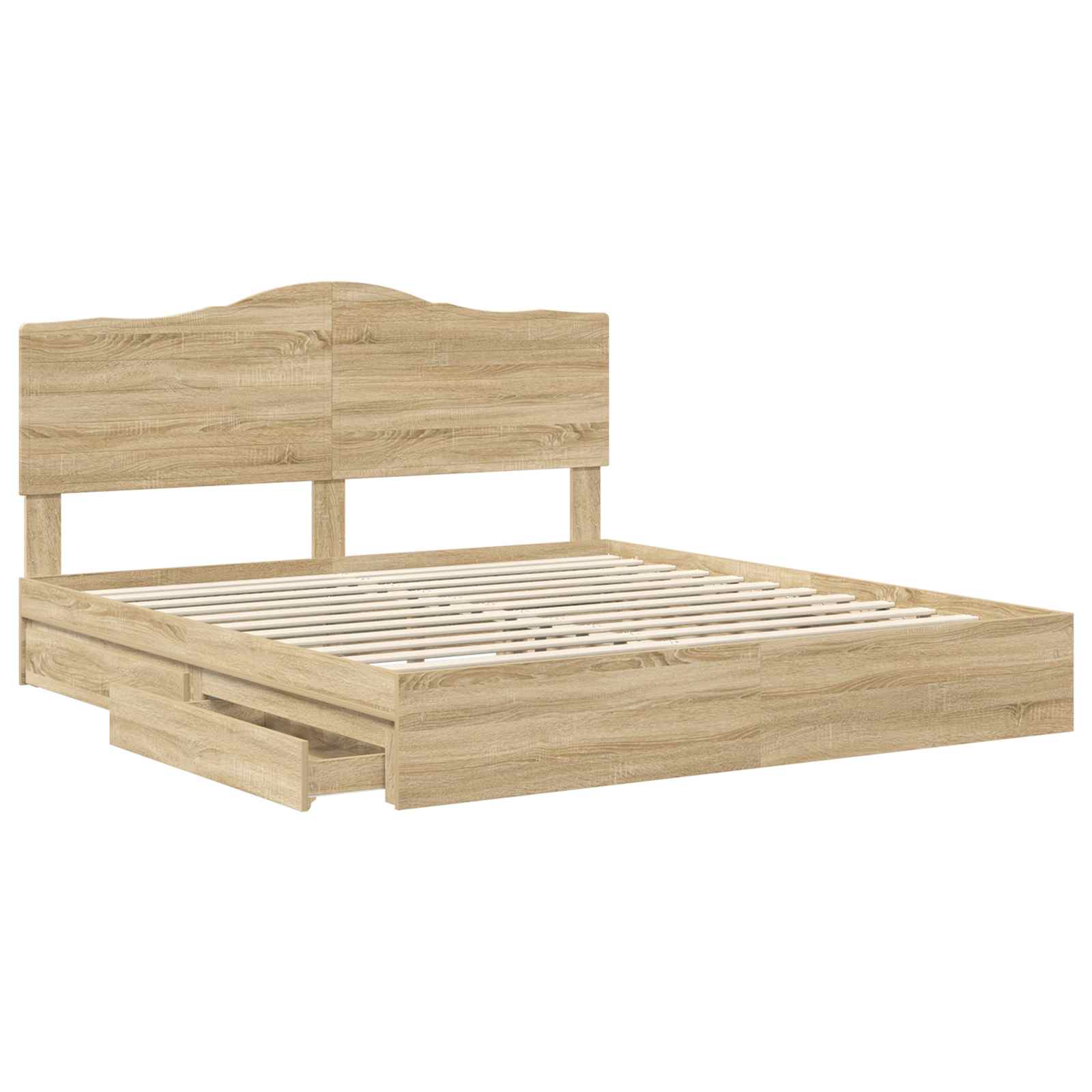 Krevet s od storage Sonoma hrast 180 x 200 cm Konstruirano drvo