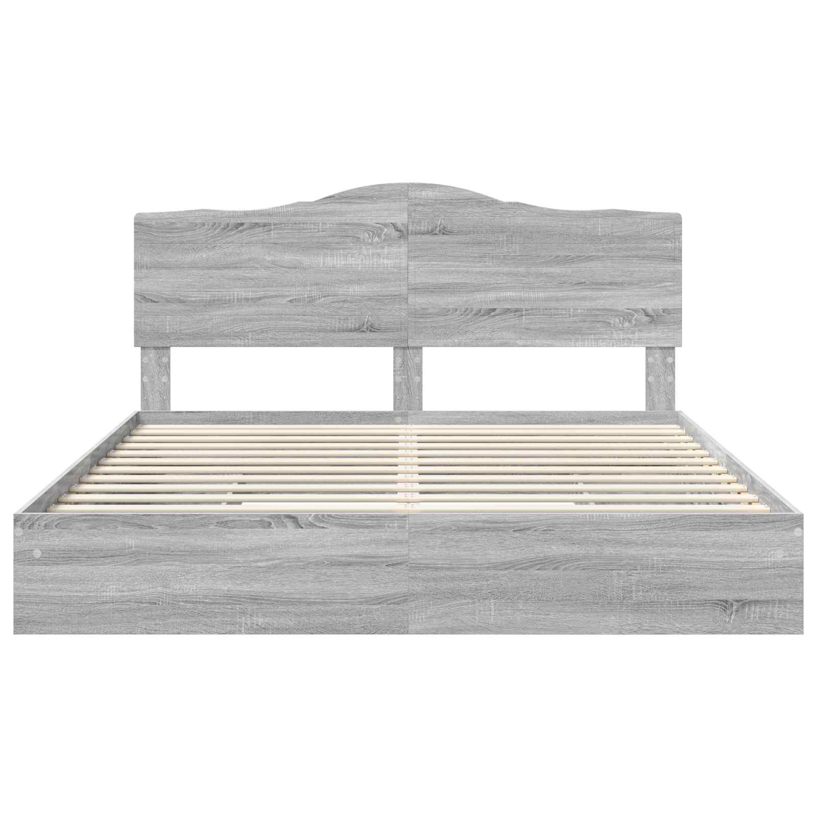 Krevet s od storage Siva Sonoma 180 x 200 cm Konstruirano drvo