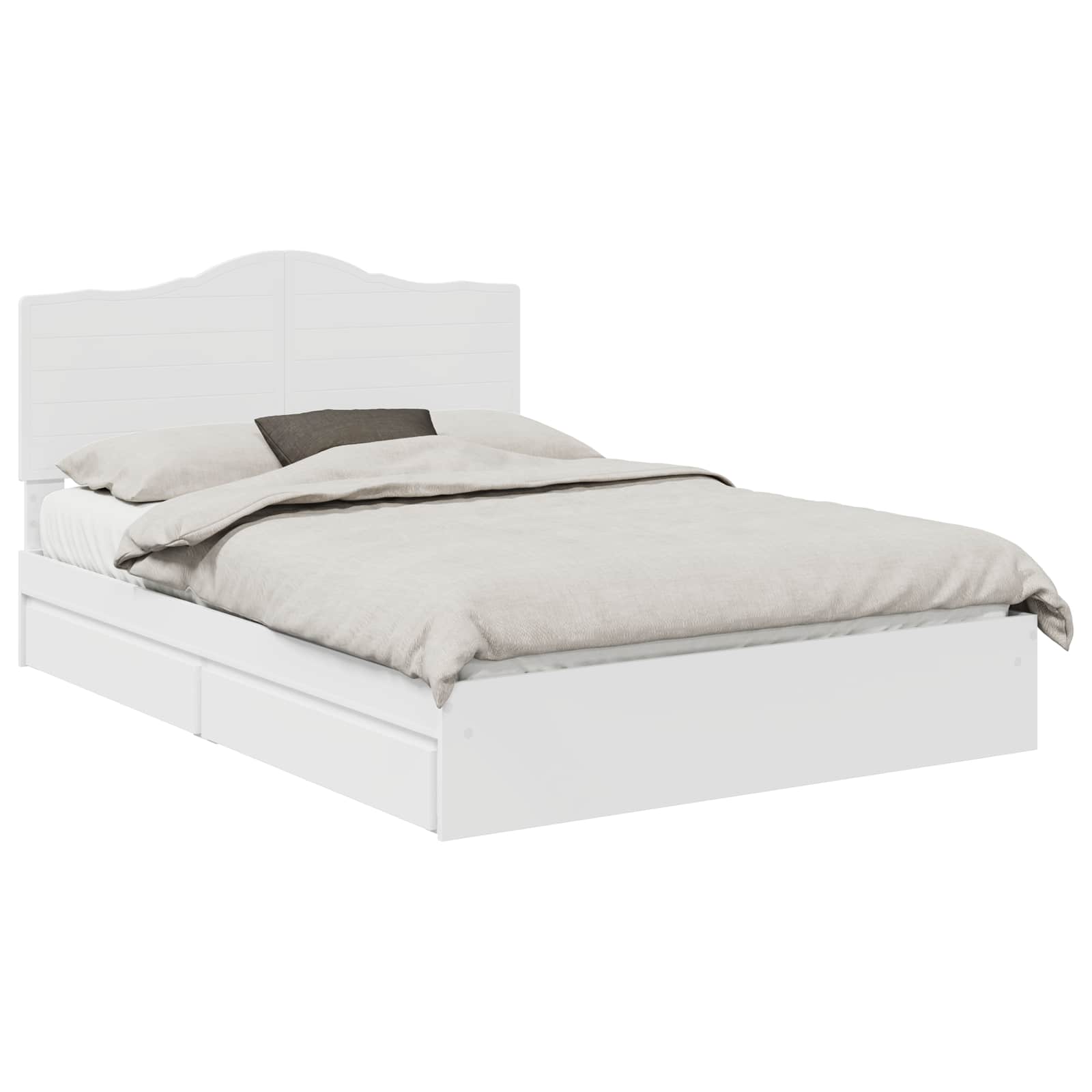 Krevet s od storage Bijelo 160 x 200 cm Konstruirano drvo