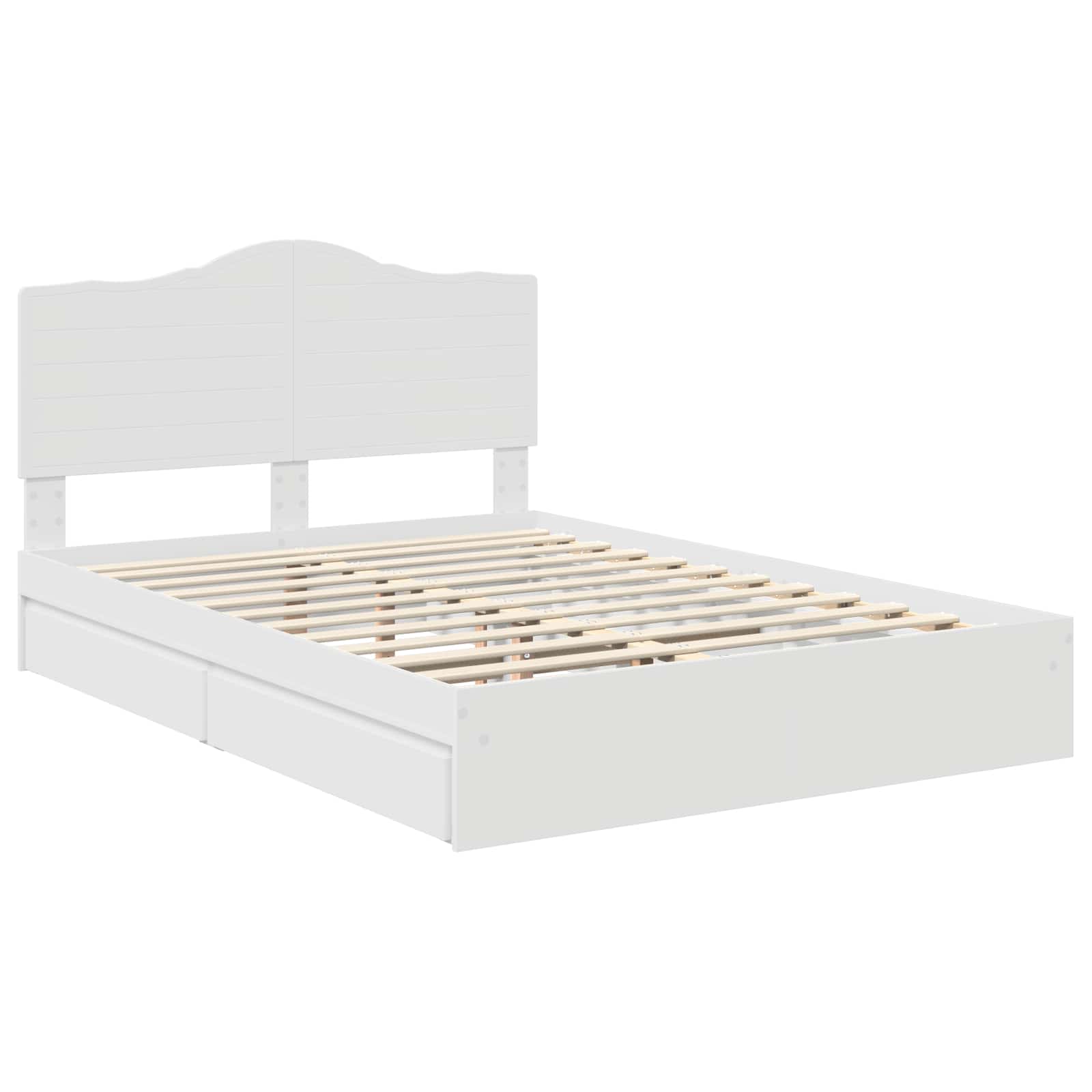 Krevet s od storage Bijelo 160 x 200 cm Konstruirano drvo