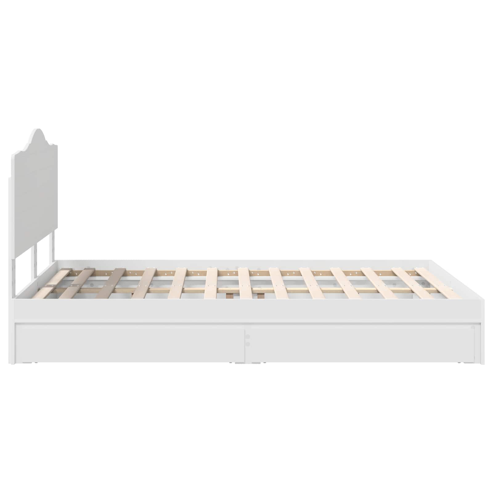 Krevet s od storage Bijelo 160 x 200 cm Konstruirano drvo