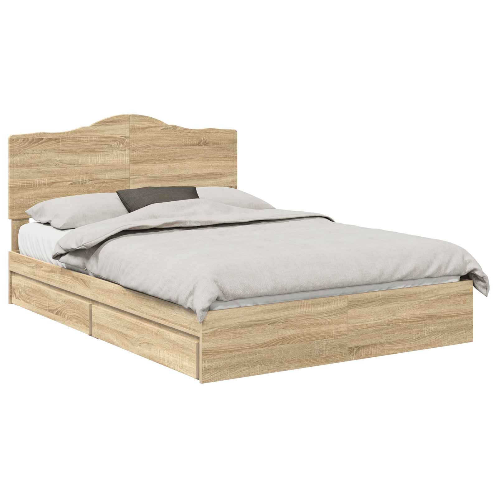 Krevet s od storage Sonoma hrast 160 x 200 cm Konstruirano drvo