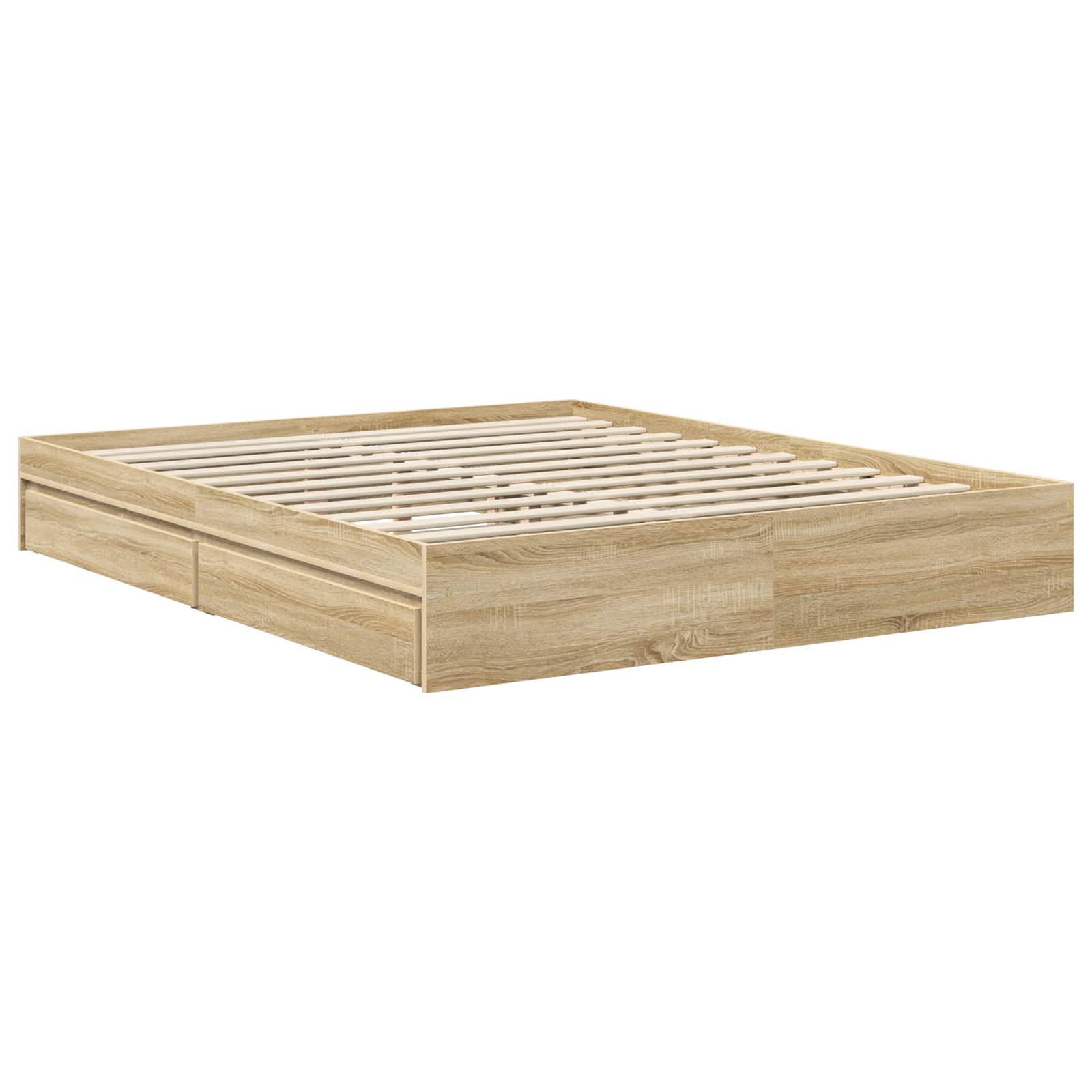 Krevet s od storage Sonoma hrast 160 x 200 cm Konstruirano drvo