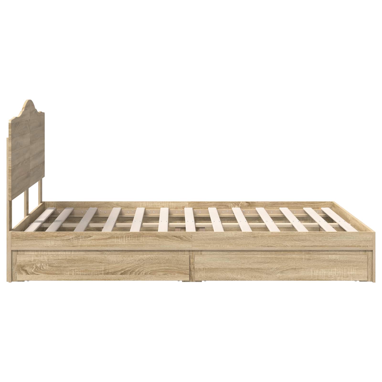 Krevet s od storage Sonoma hrast 160 x 200 cm Konstruirano drvo