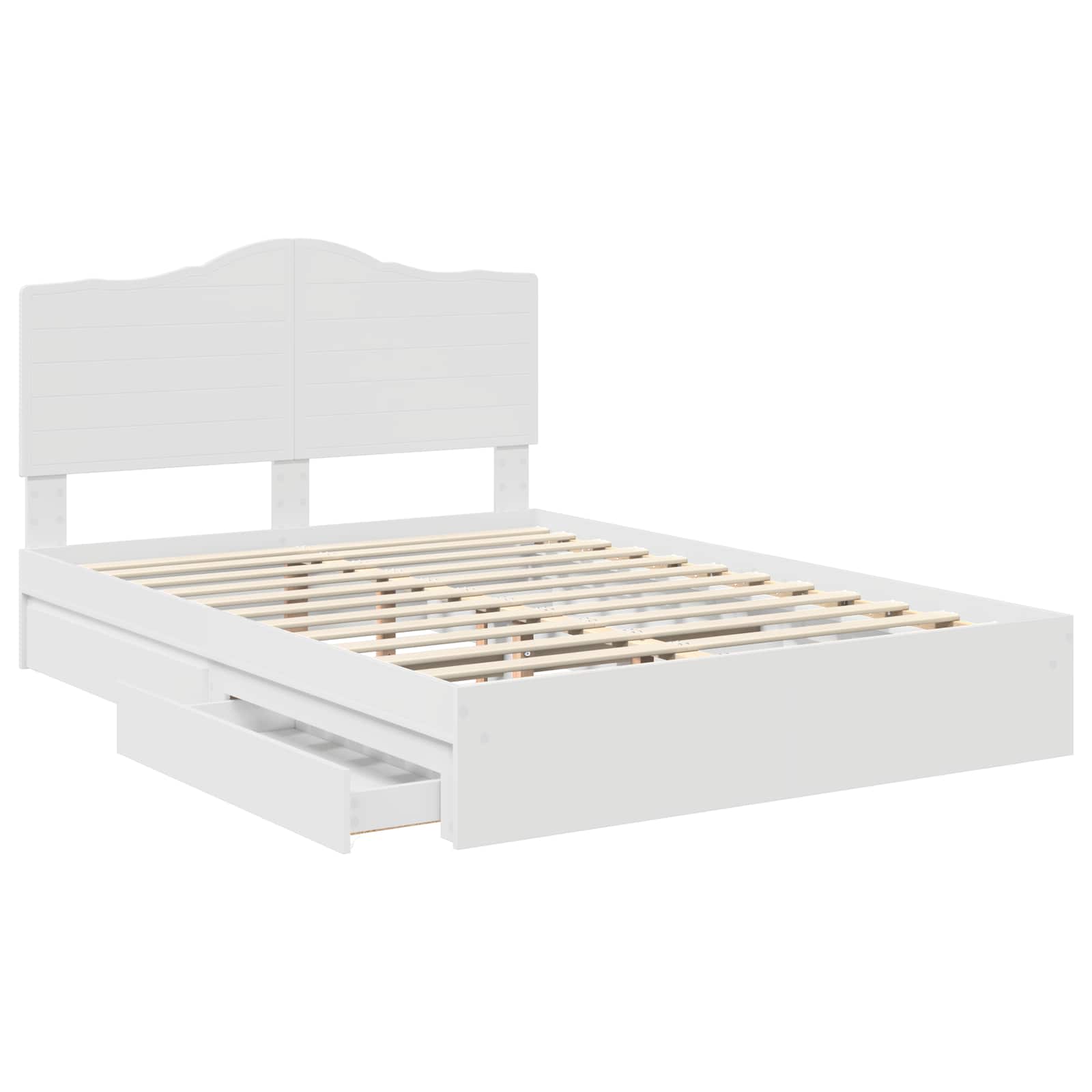 Krevet s od storage Bijelo 140 x 200 cm Konstruirano drvo