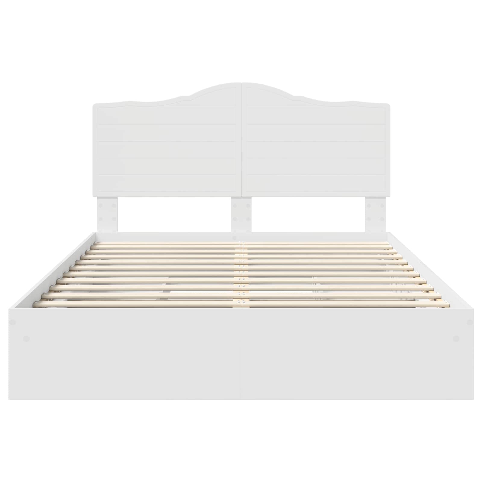 Krevet s od storage Bijelo 140 x 190 cm Konstruirano drvo