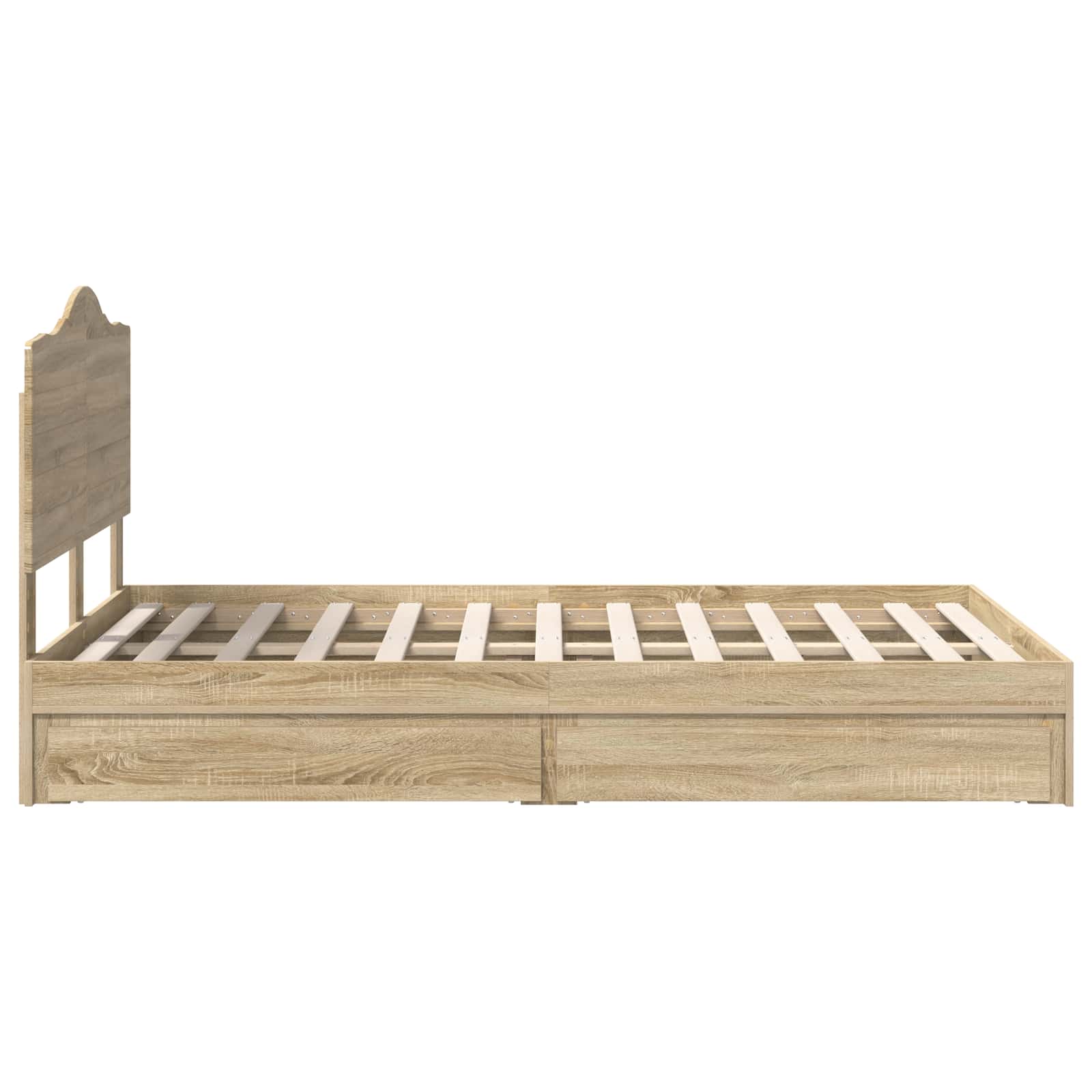 Krevet s od storage Sonoma hrast 135 x 190 cm Konstruirano drvo