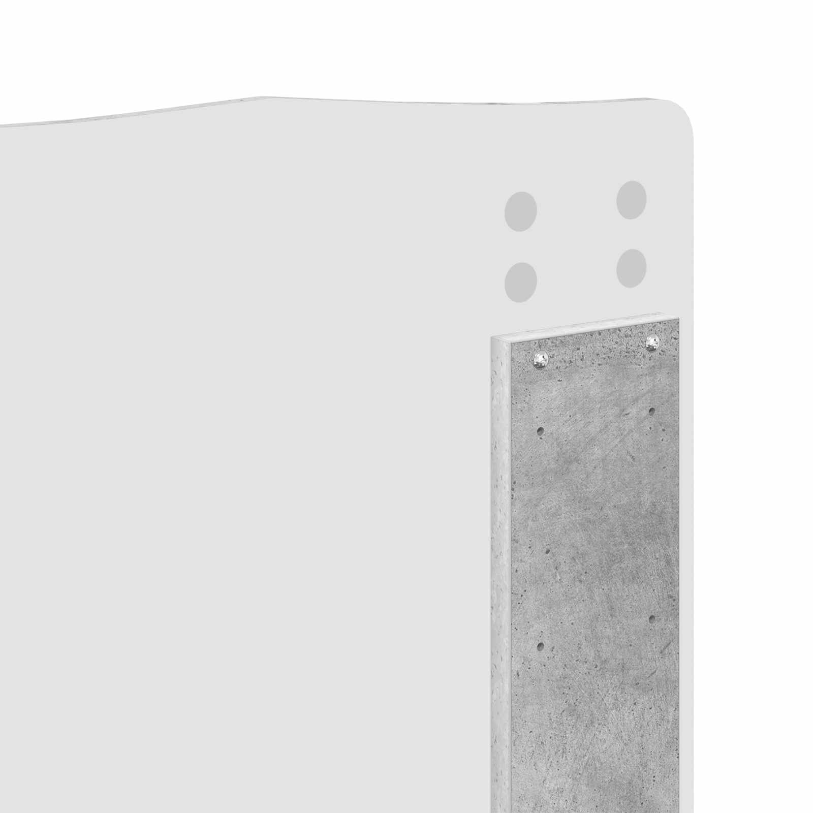 Krevet s od storage s uzglavljem Betonski sivi 135 x 190 cm